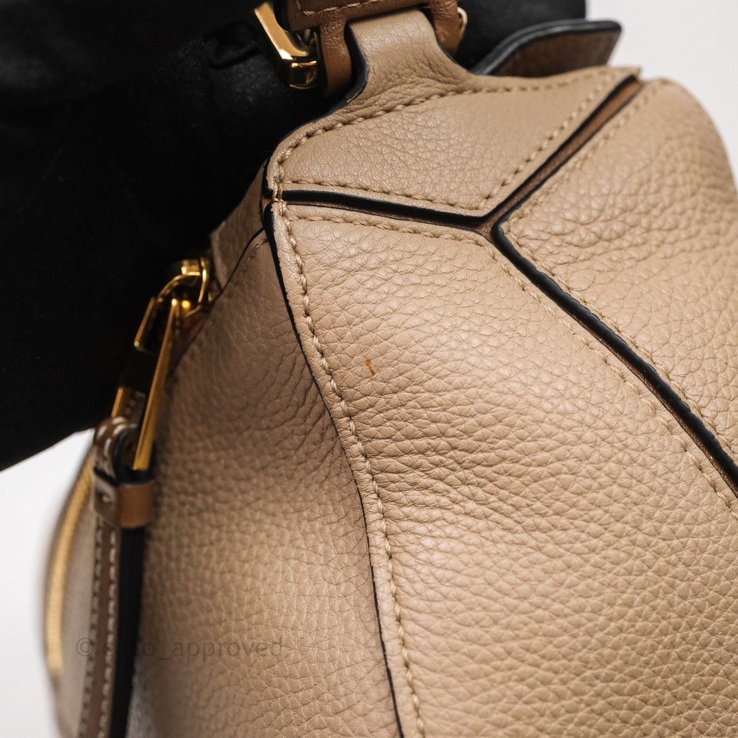 Loewe Small Puzzle Bag Sand Mink Grained Calfskin