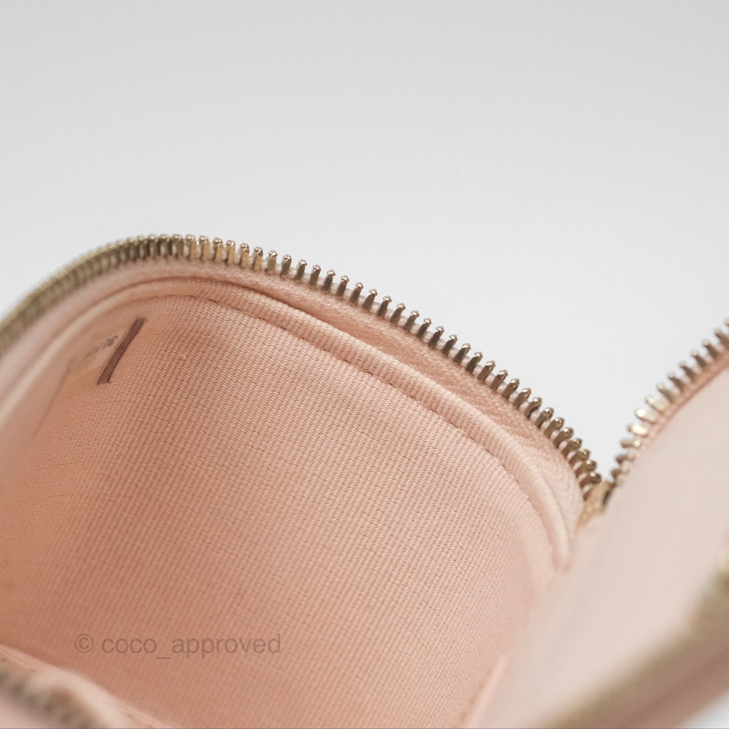 Chanel Mini Vanity With Chain Beige Pink Caviar Gold Hardware
