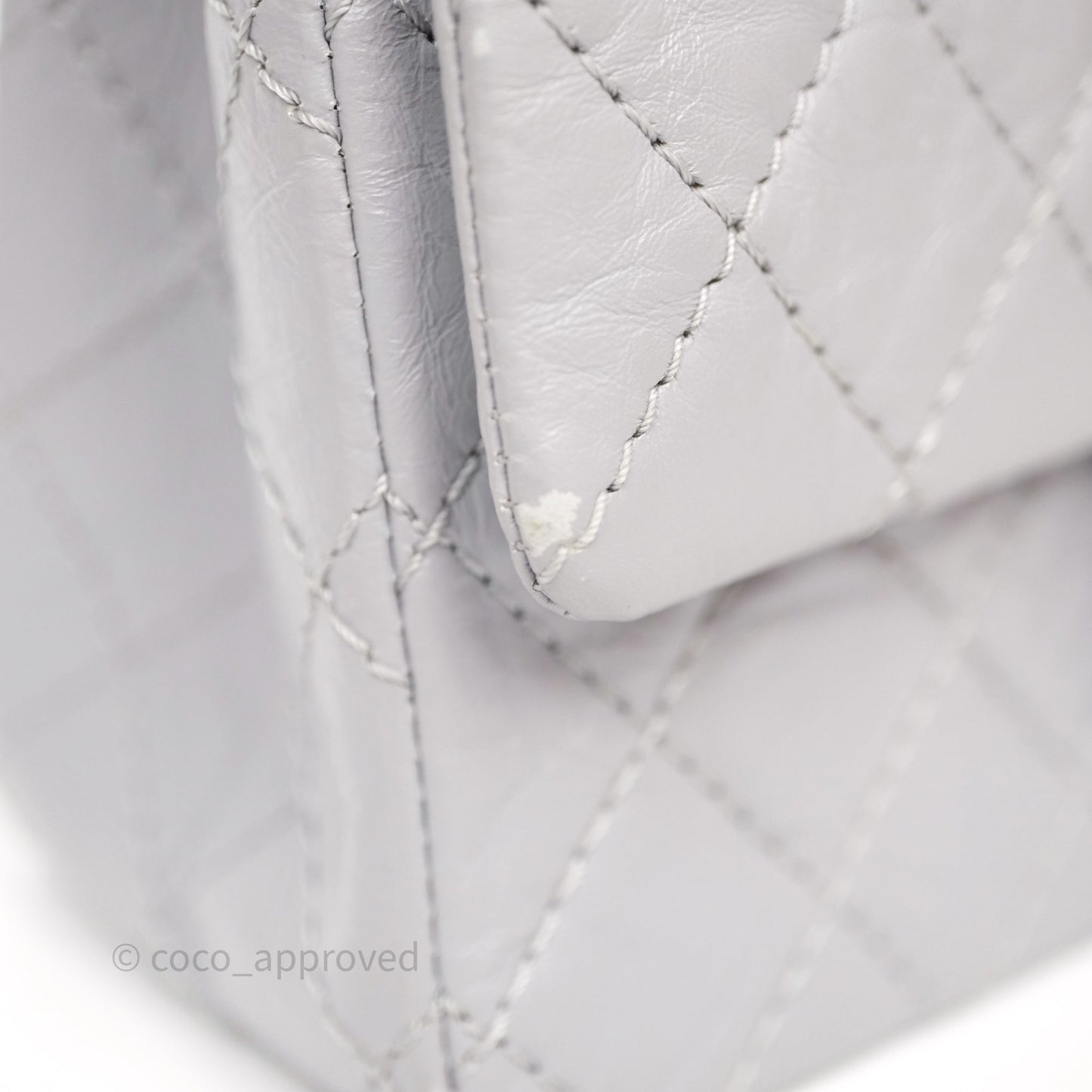 Chanel Mini Reissue 224 Grey Aged Calfskin Aged Gold Hardware