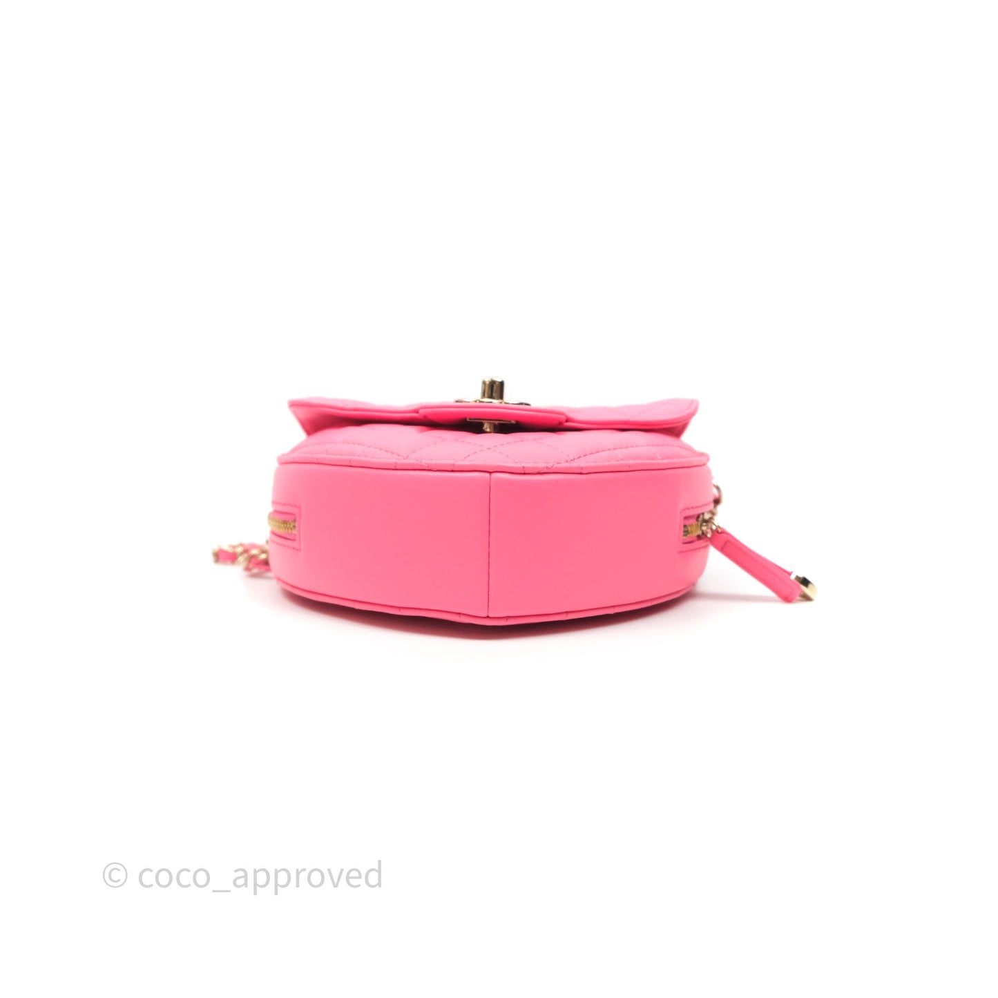 Chanel Large Heart Bag Pink Lambskin Gold Hardware 22S