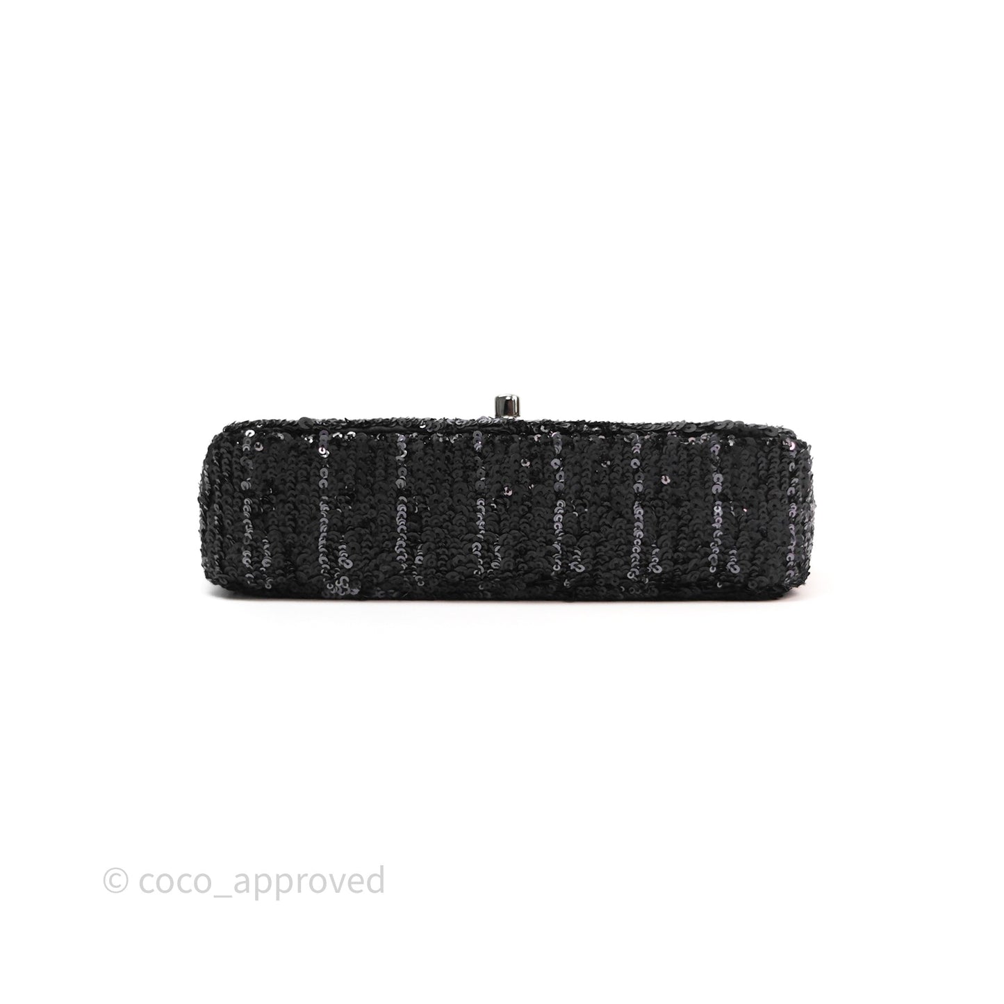 Chanel Mini Flap Bag Sequin Black/ Navy Gun Metal Hardware