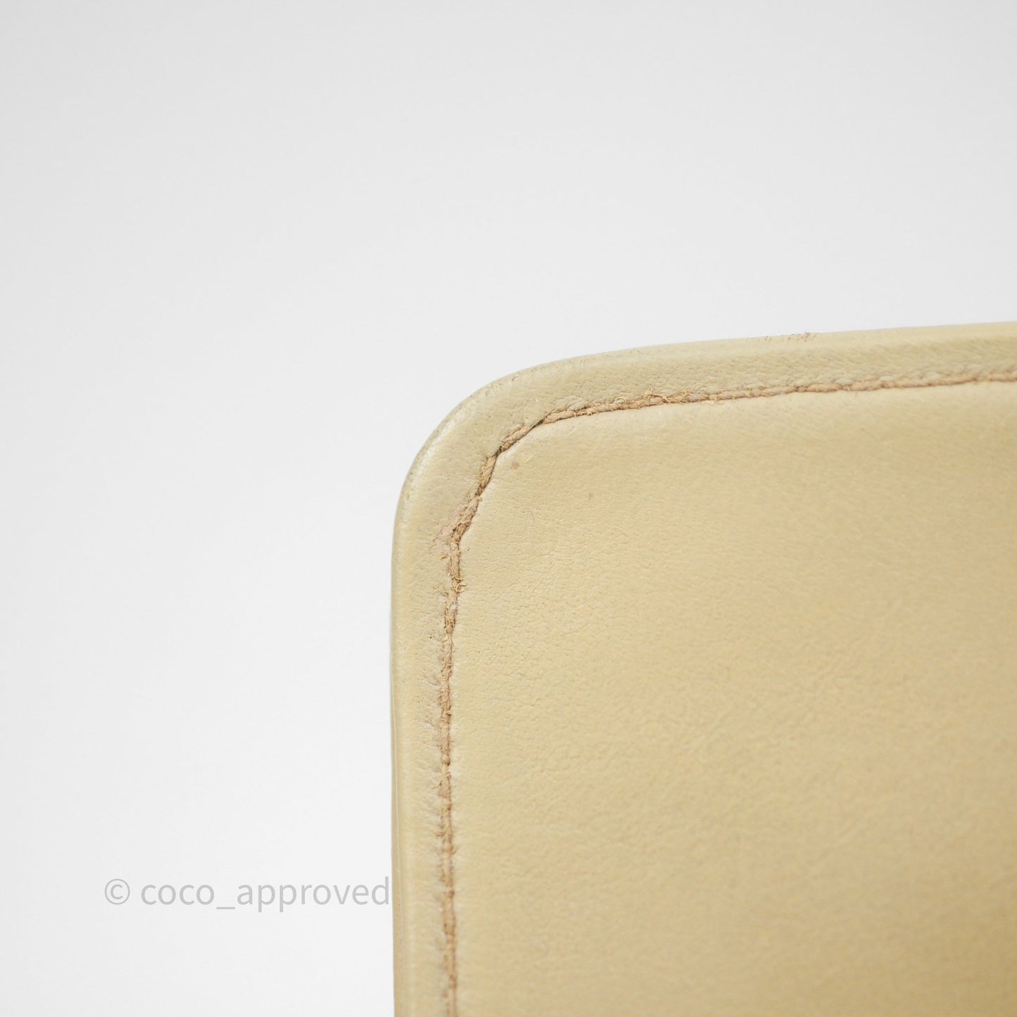 Chanel Vintage CC Flap Bag Beige Lambskin Gold Hardware