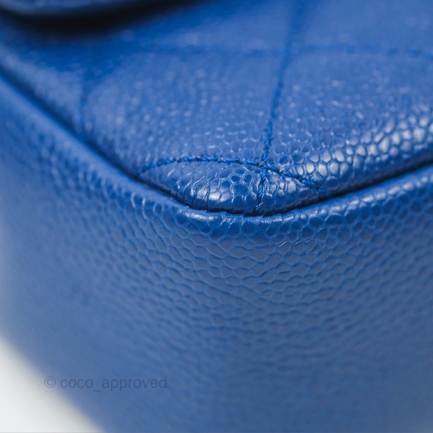 Chanel Quilted Mini Square Flap Bag Dark Blue Caviar Incognito