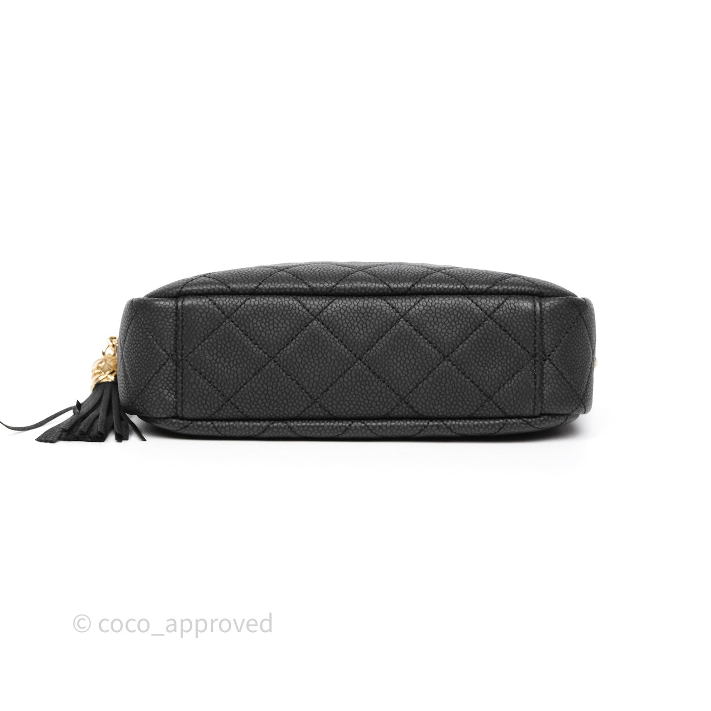 Chanel Camera Bag Black Matte Caviar Gold Hardware