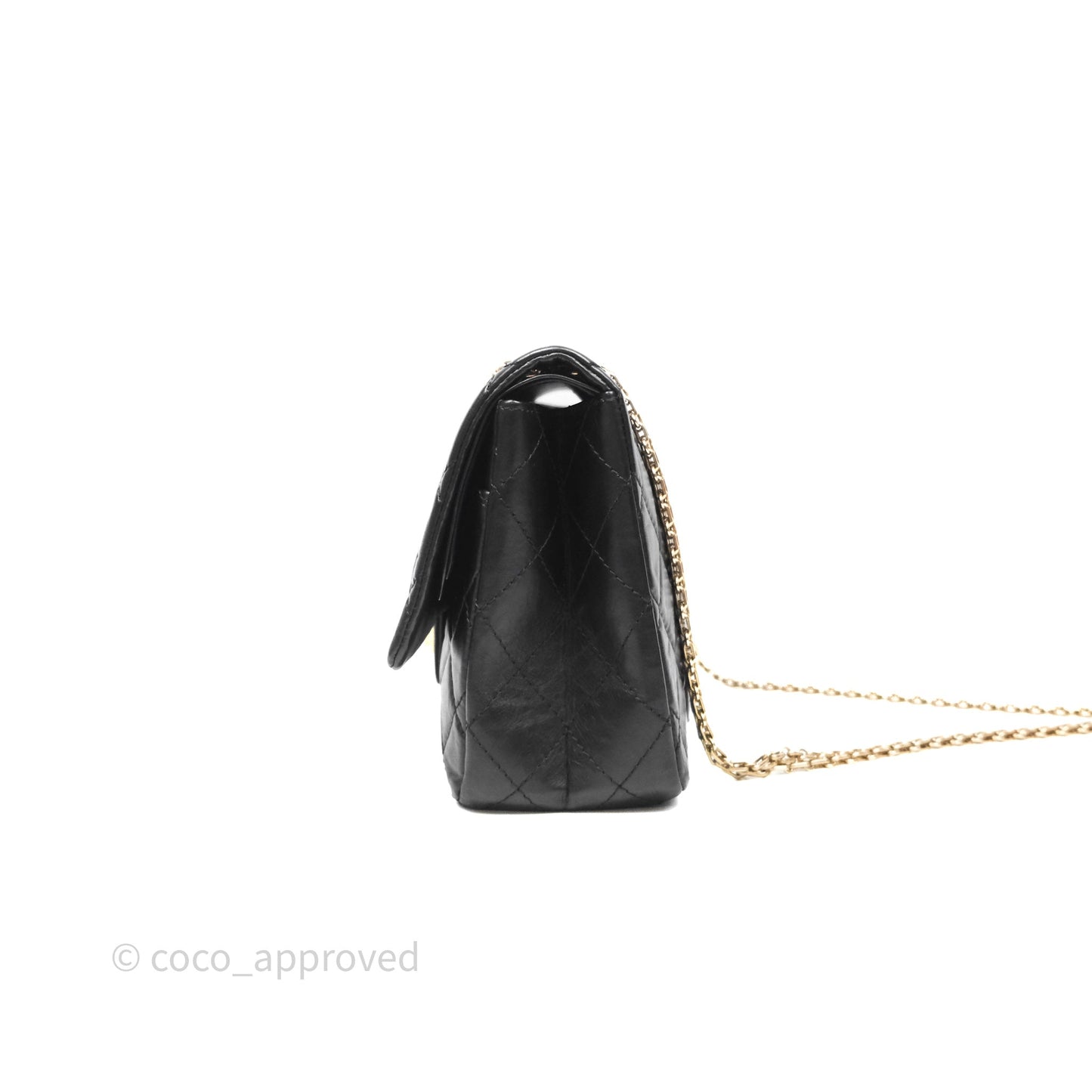 Chanel Reissue Quilted Aged Calfskin Black Aged Gold Hardware 227