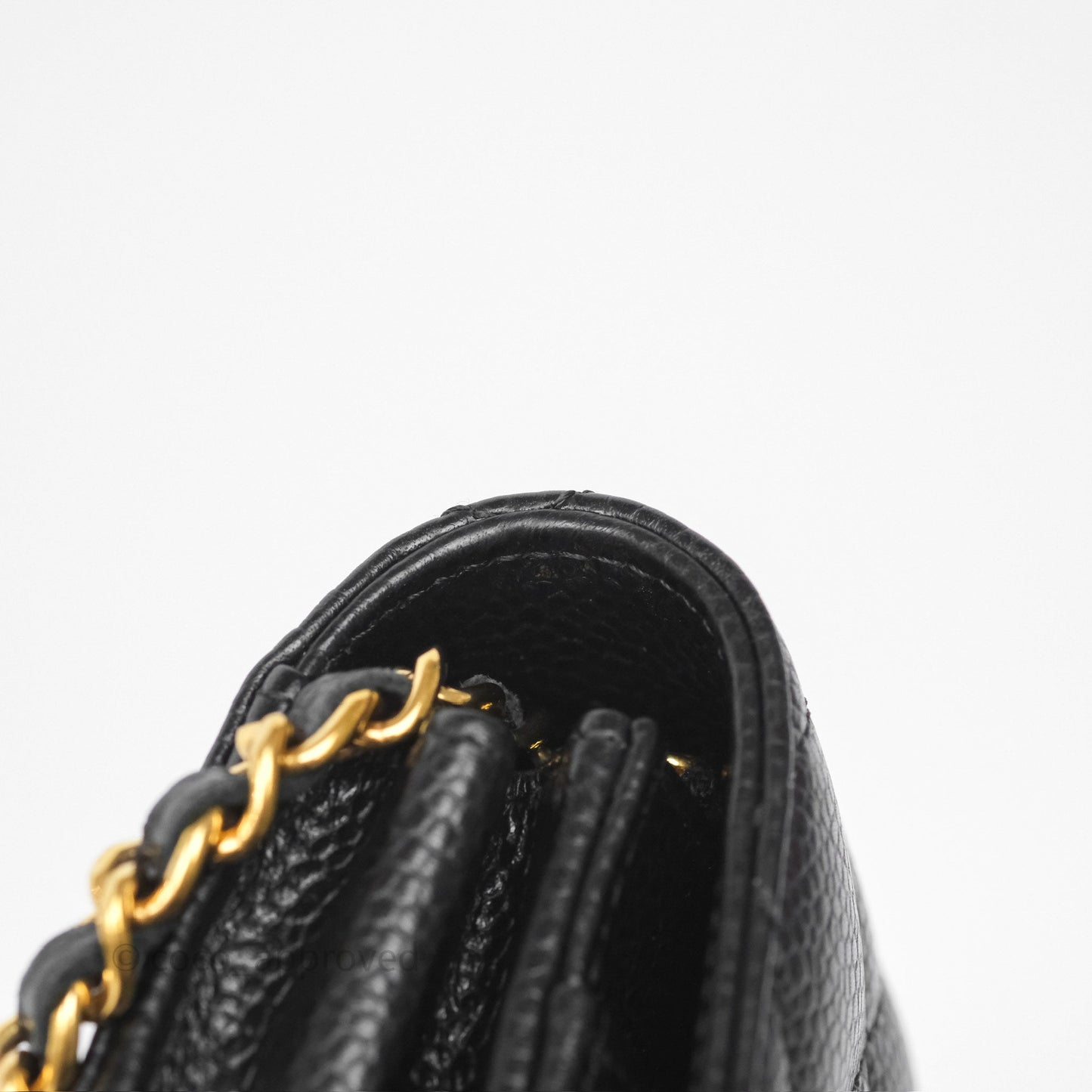 Chanel Classic Wallet On Chain WOC Quilted Black Caviar Gold Hardware