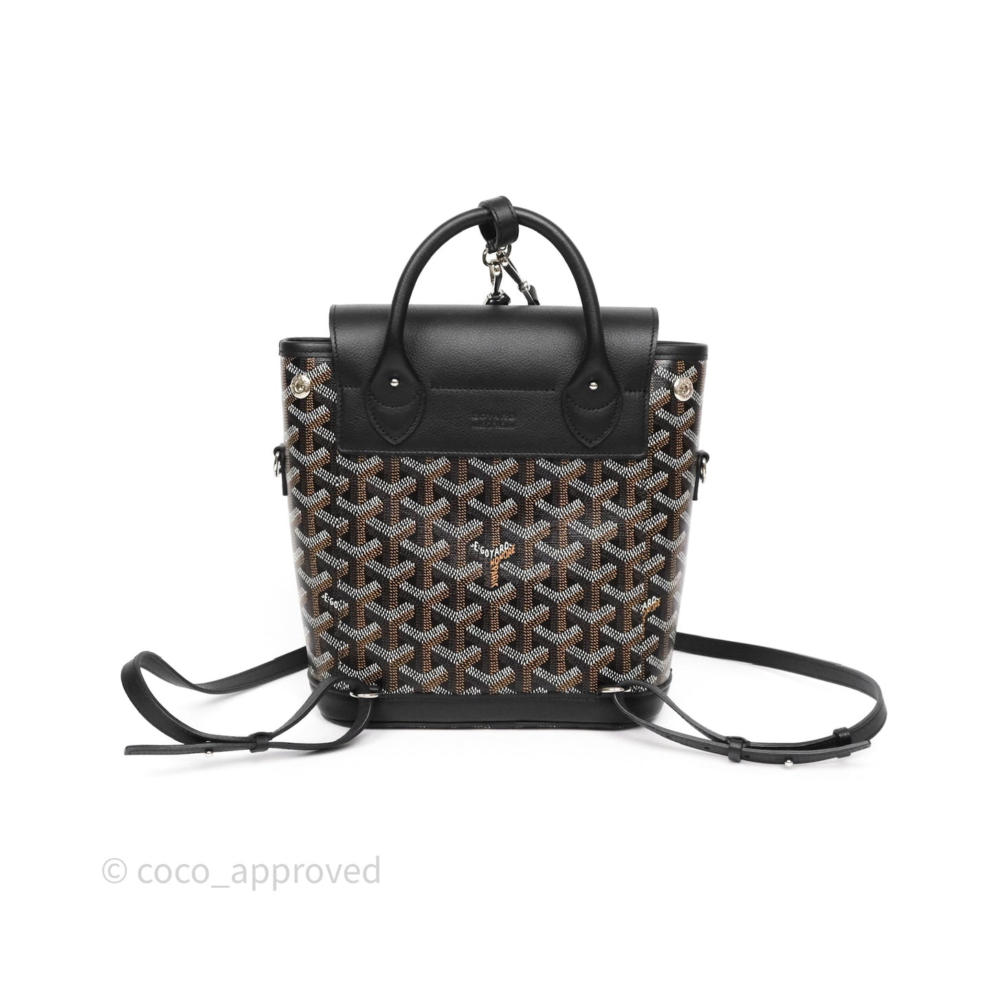 Goyard Mini Alpin Backpack Black Goyardine Calfskin