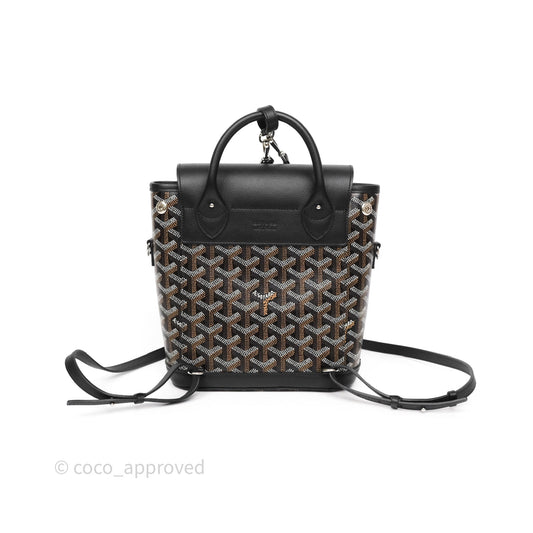Goyard Mini Alpin Backpack Black Goyardine Calfskin