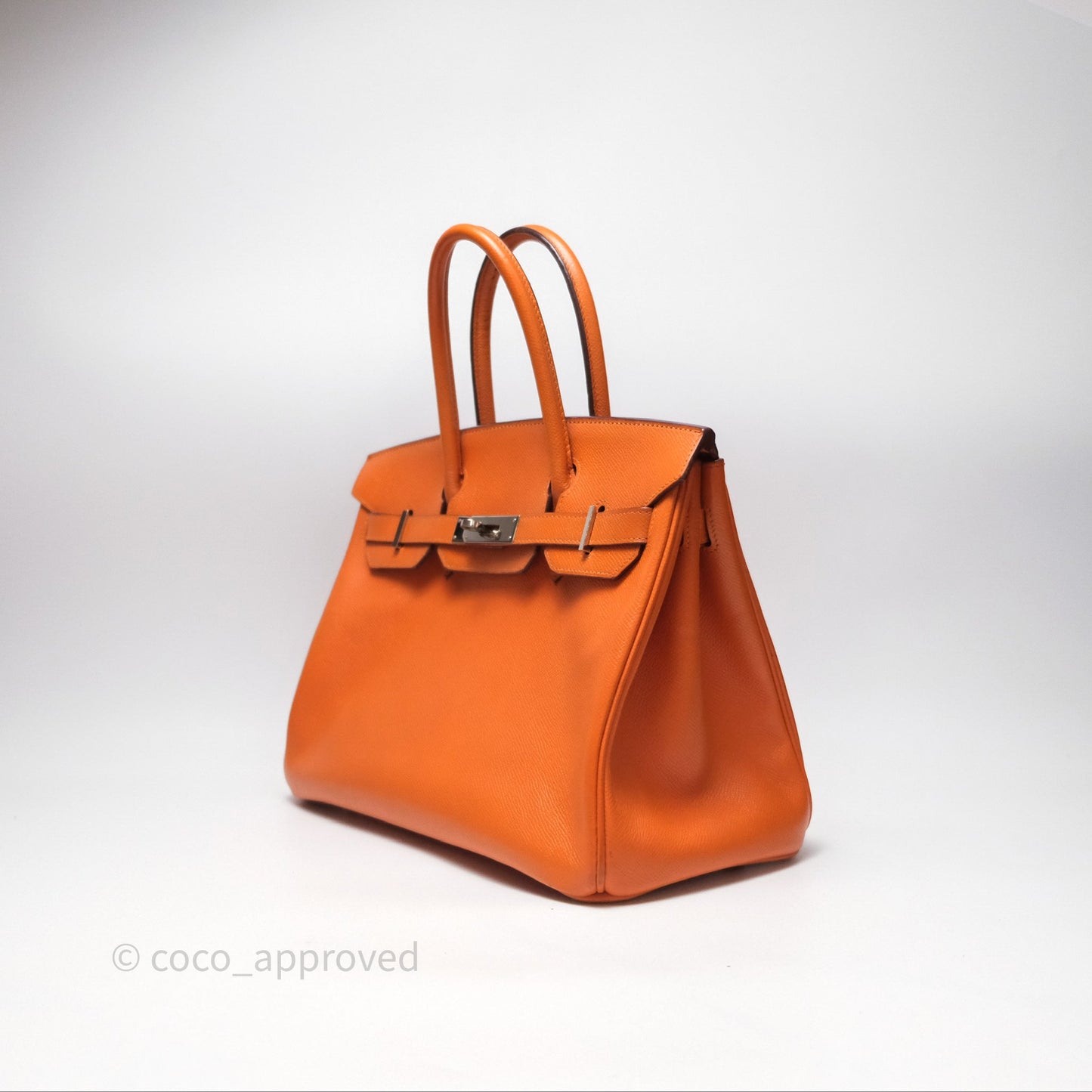 Hermès Birkin 30 Retourne Orange Epsom Palladium Hardware