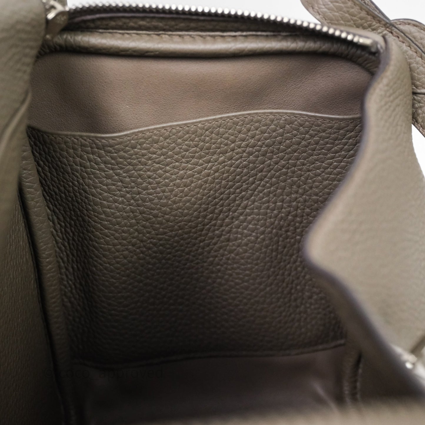 Hermès Lindy 30 Etain 8F Clemence Palladium Hardware