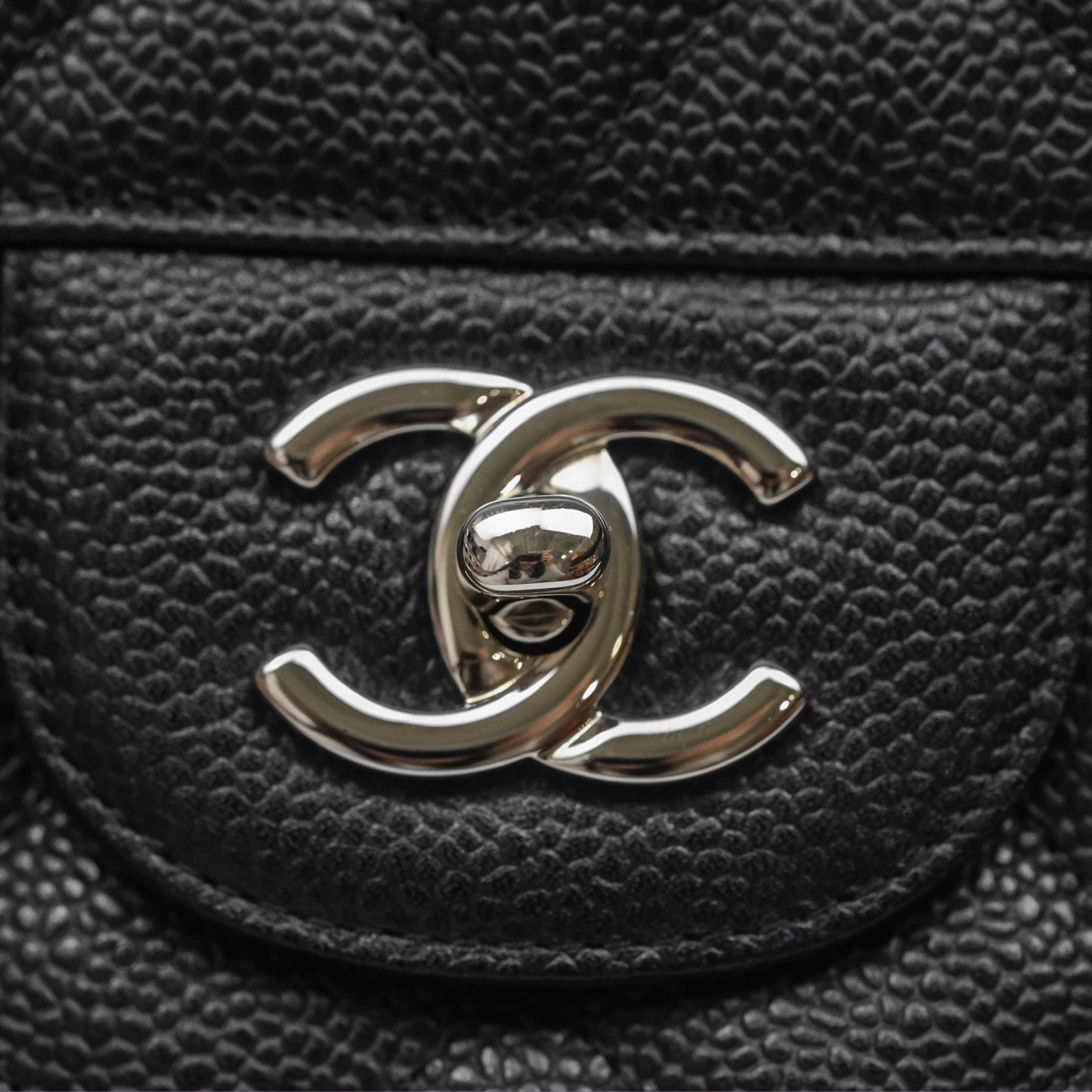 Chanel Jumbo Double Flap Black Caviar Silver Hardware⁣⁣