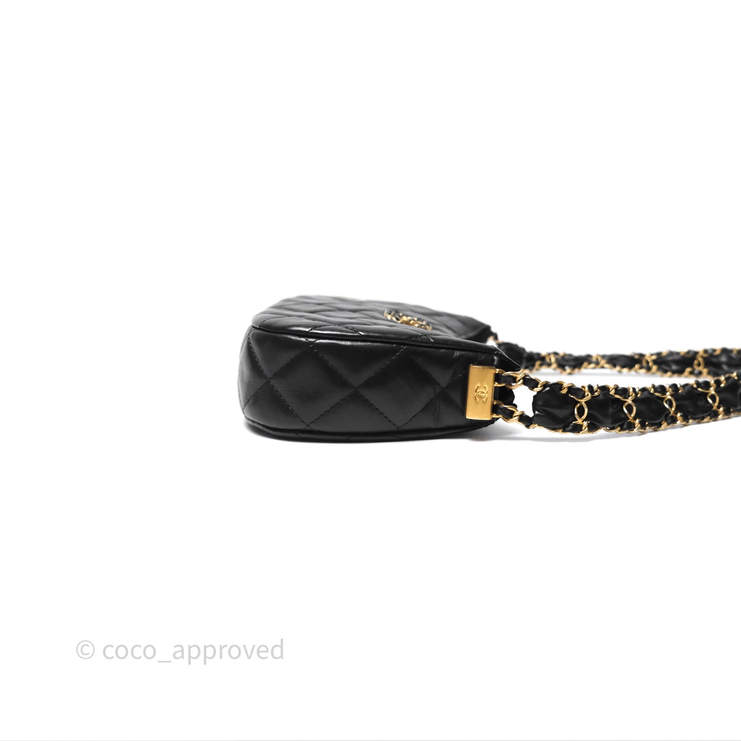 Chanel Hobo Bag Black Aged Calfskin Aged Gold Hardware