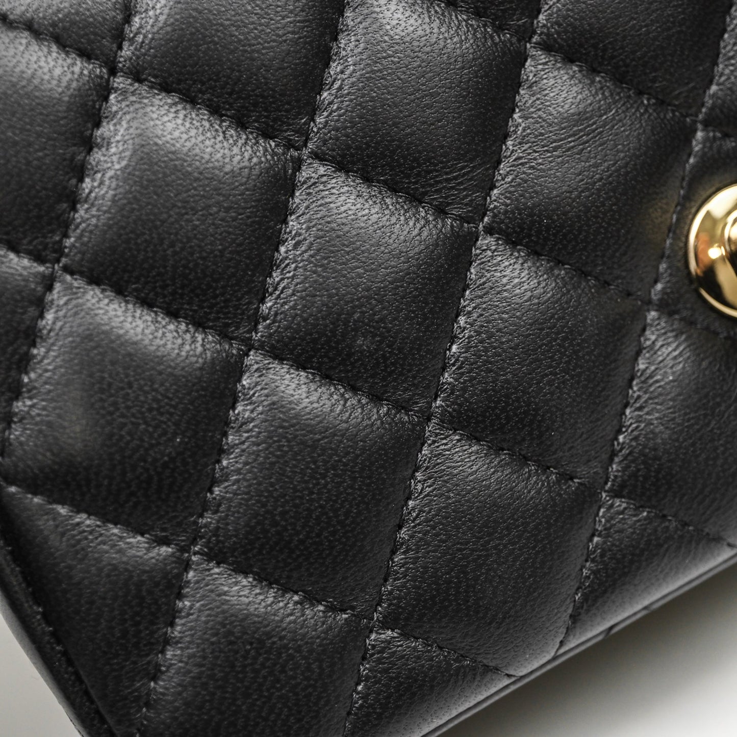 Chanel Mini Rectangular Black Lambskin Bag Gold Hardware