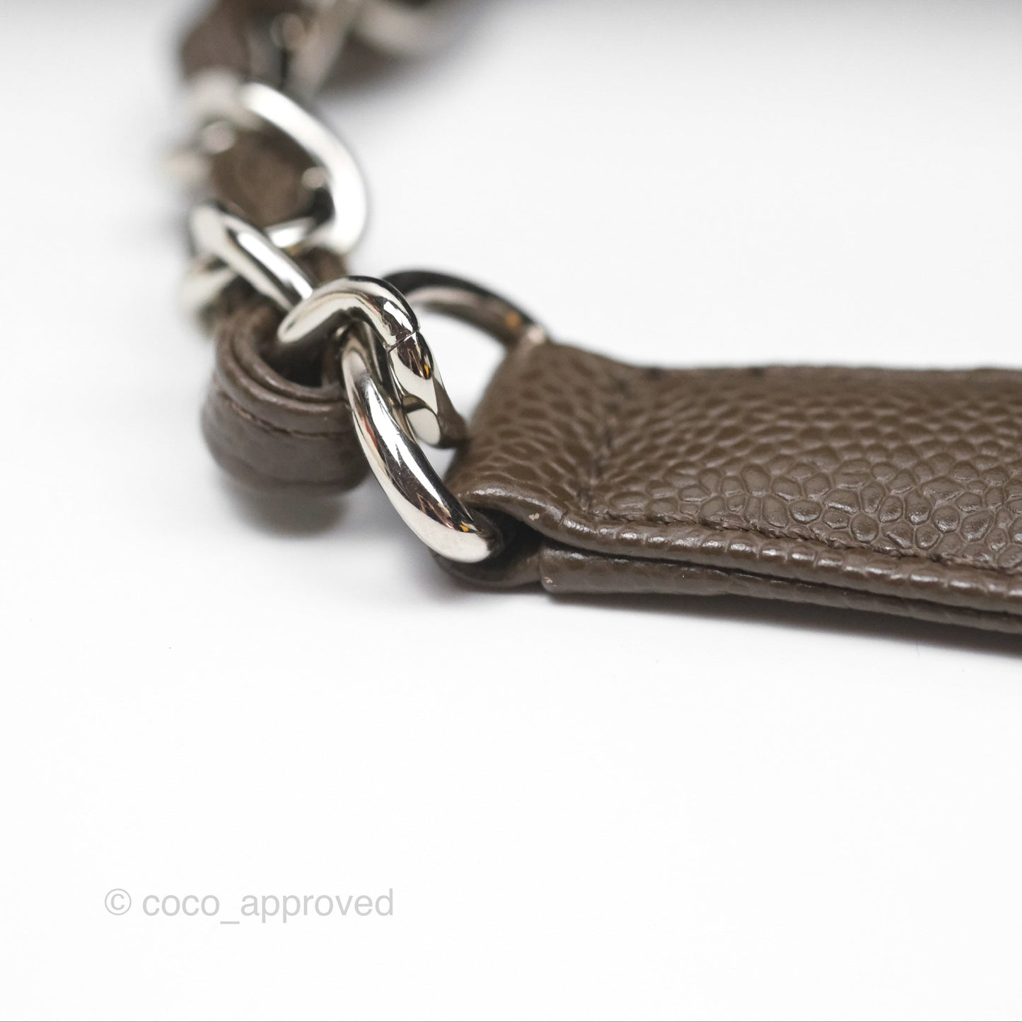 Chanel GST Chocolate Brown Caviar Silver Hardware