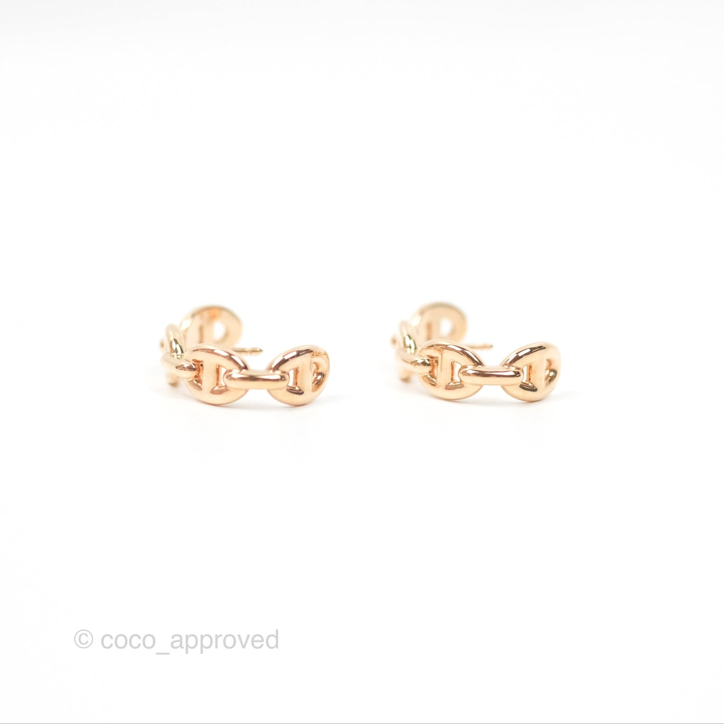 Hermès Chaine d'Ancre Enchainee Earrings Rose Gold