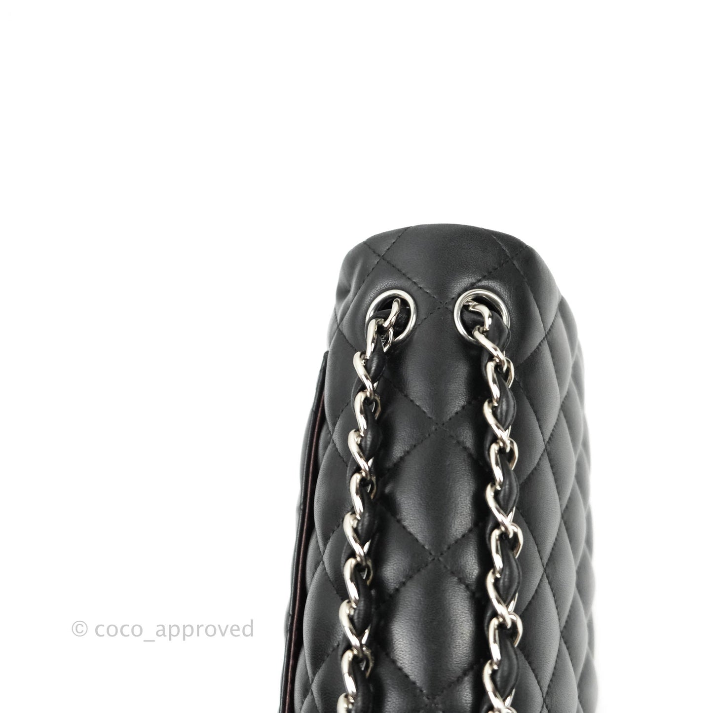 Chanel Jumbo Double Flap Black Lambskin Silver Hardware⁣⁣