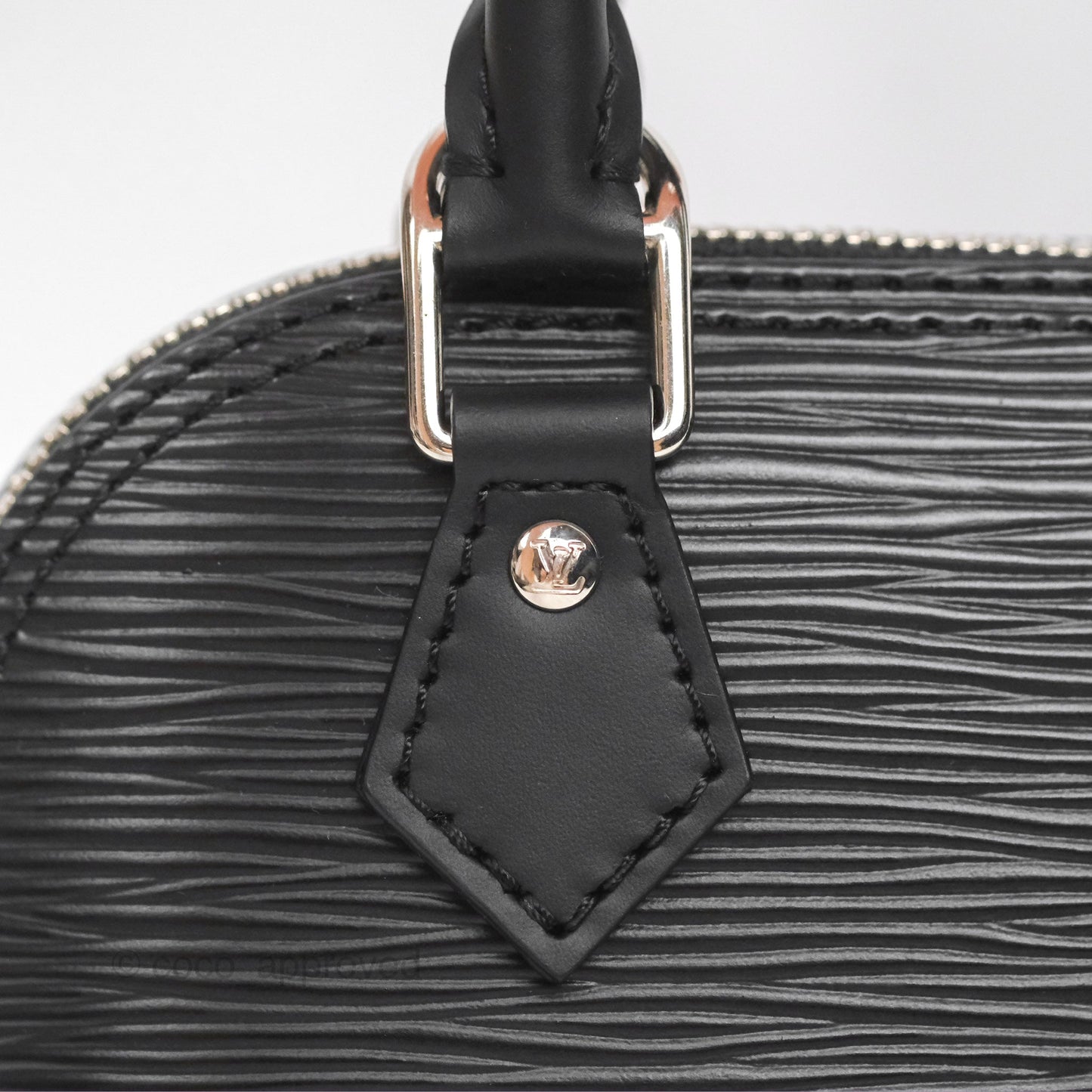 Louis Vuitton Alma Nano Black Silver Hardware