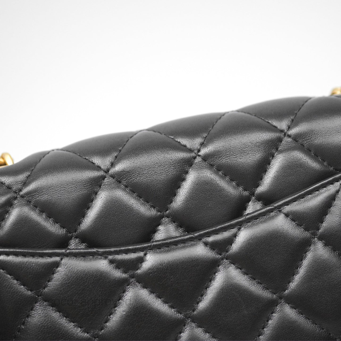 Chanel All Slide Wallet on Chain WOC Adjustable Chain Quilted Black Lambskin 22K