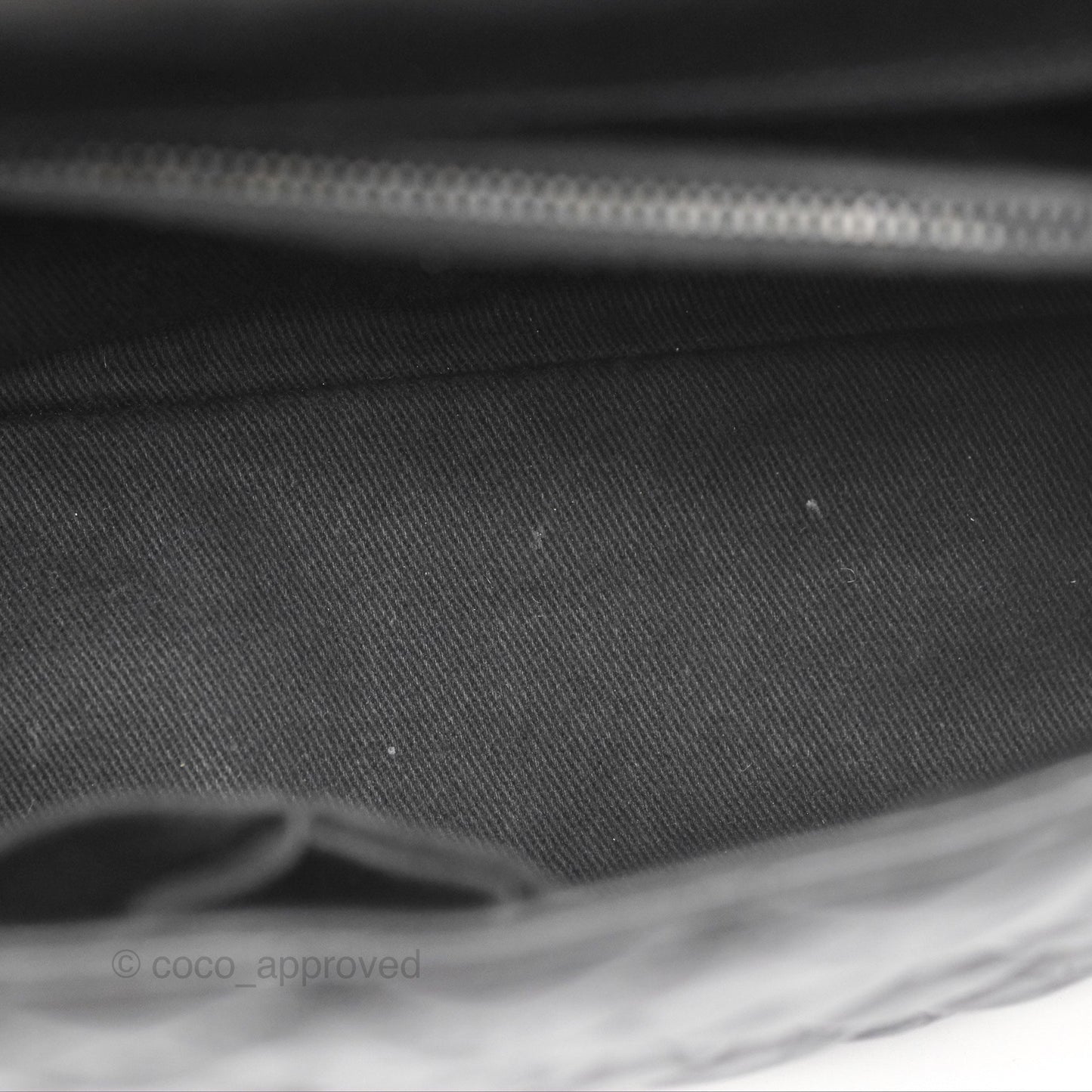 Chanel Medium Coco Handle Quilted Aged Calfskin Iridescent Dark Grey So Black Hardware