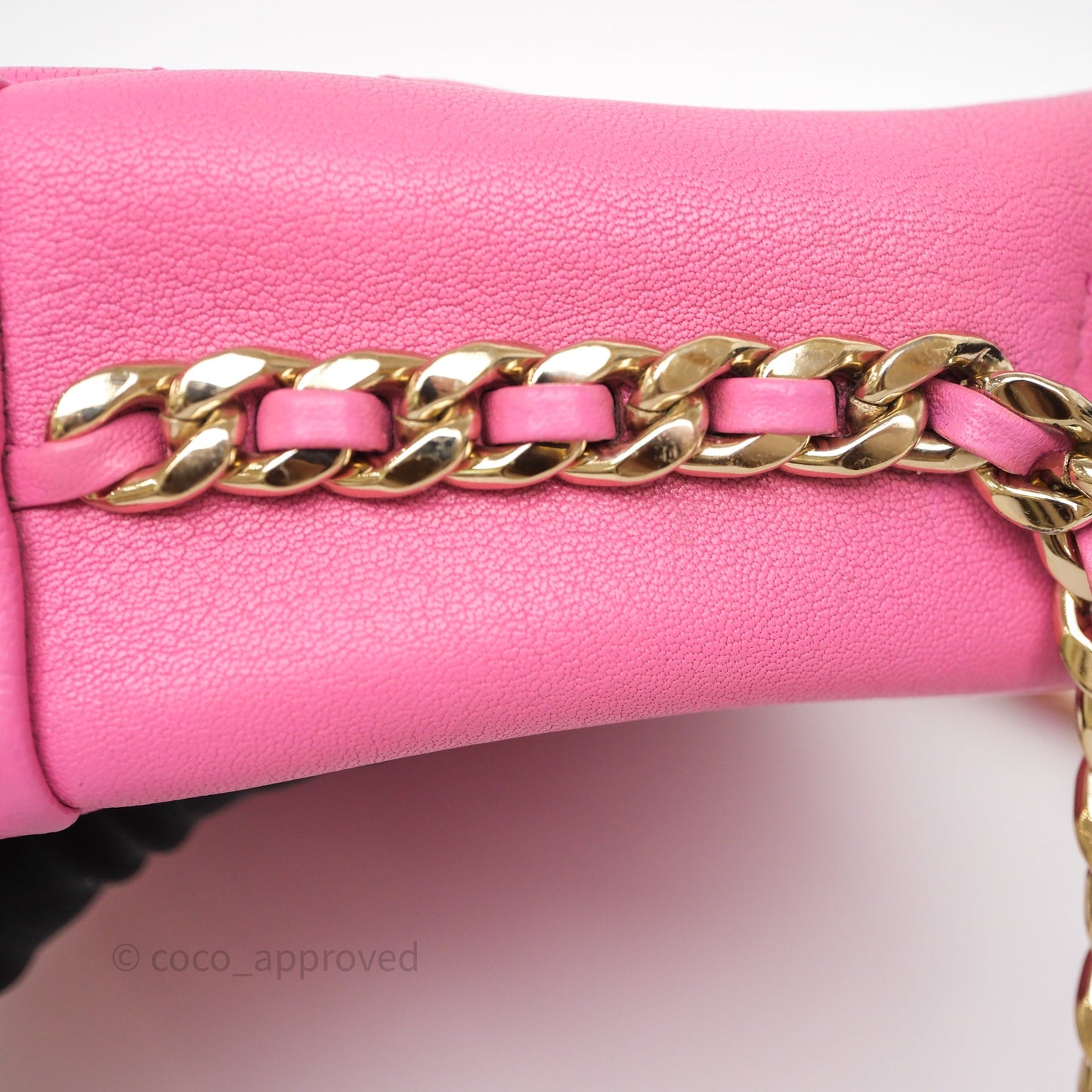 Chanel Camera Bag Pink Calfskin Aged Gold Hardware