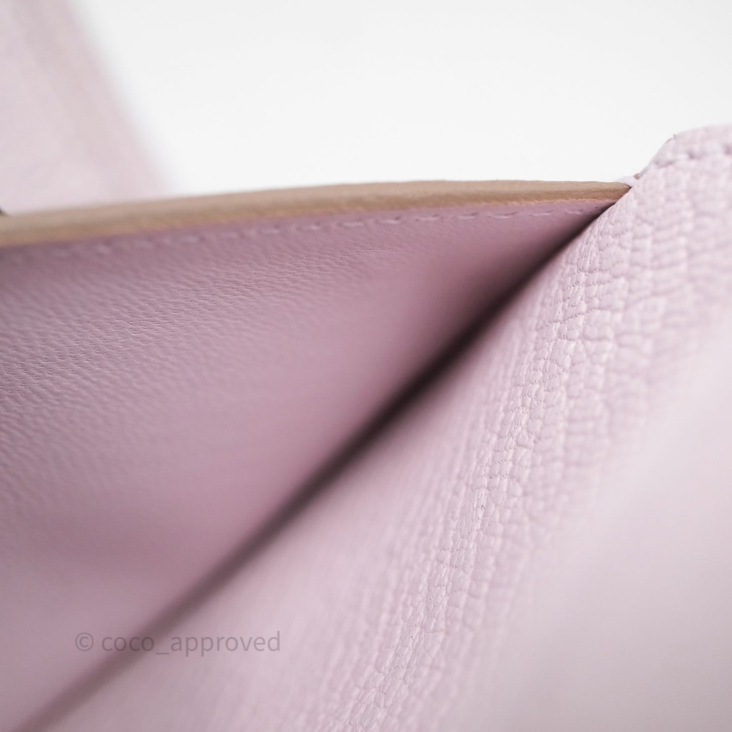 Hermes Bearn Wallet Mauve Pale 09 Palladium Hardware