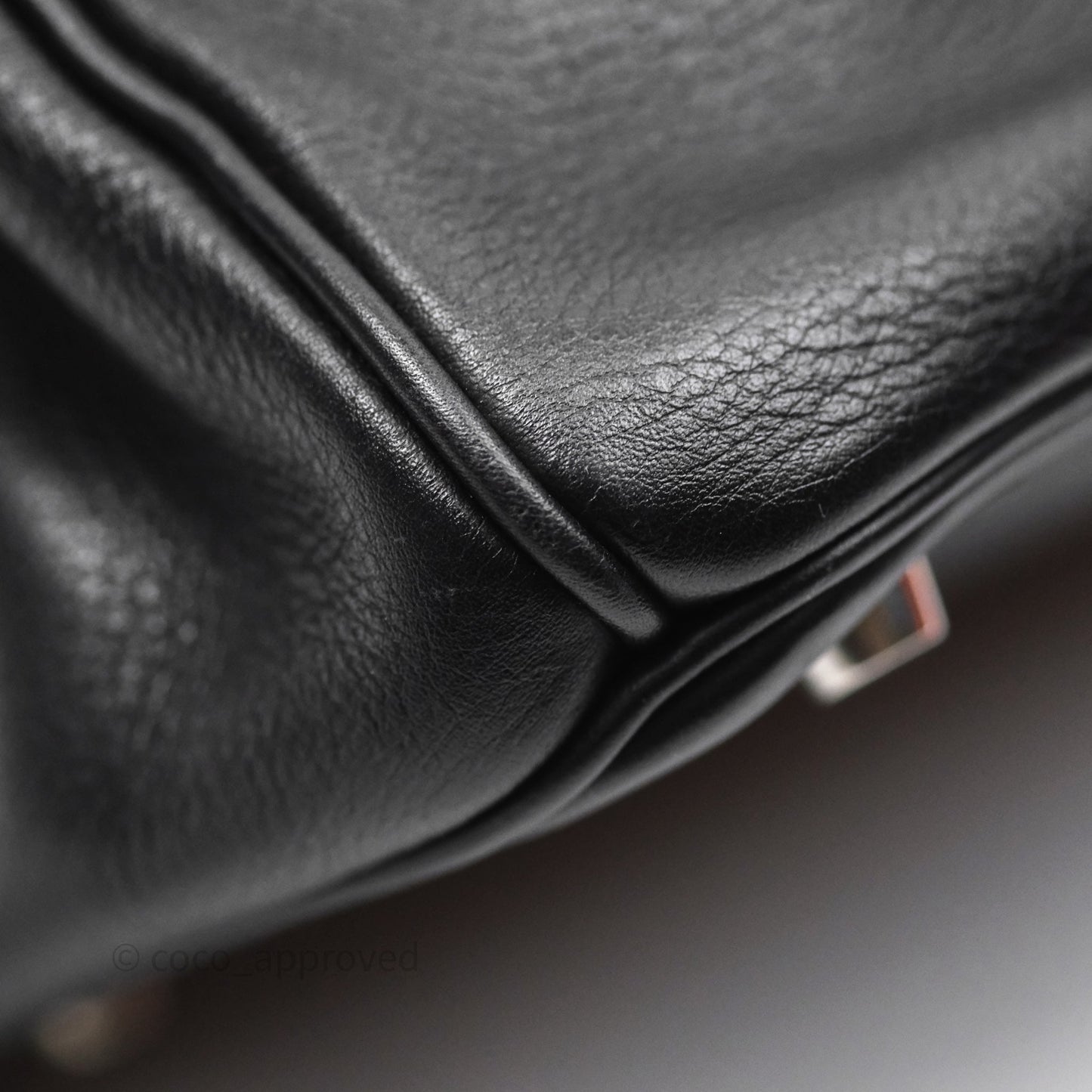 Hermès Birkin 30 Noir 89 Evergrain Palladium Hardware