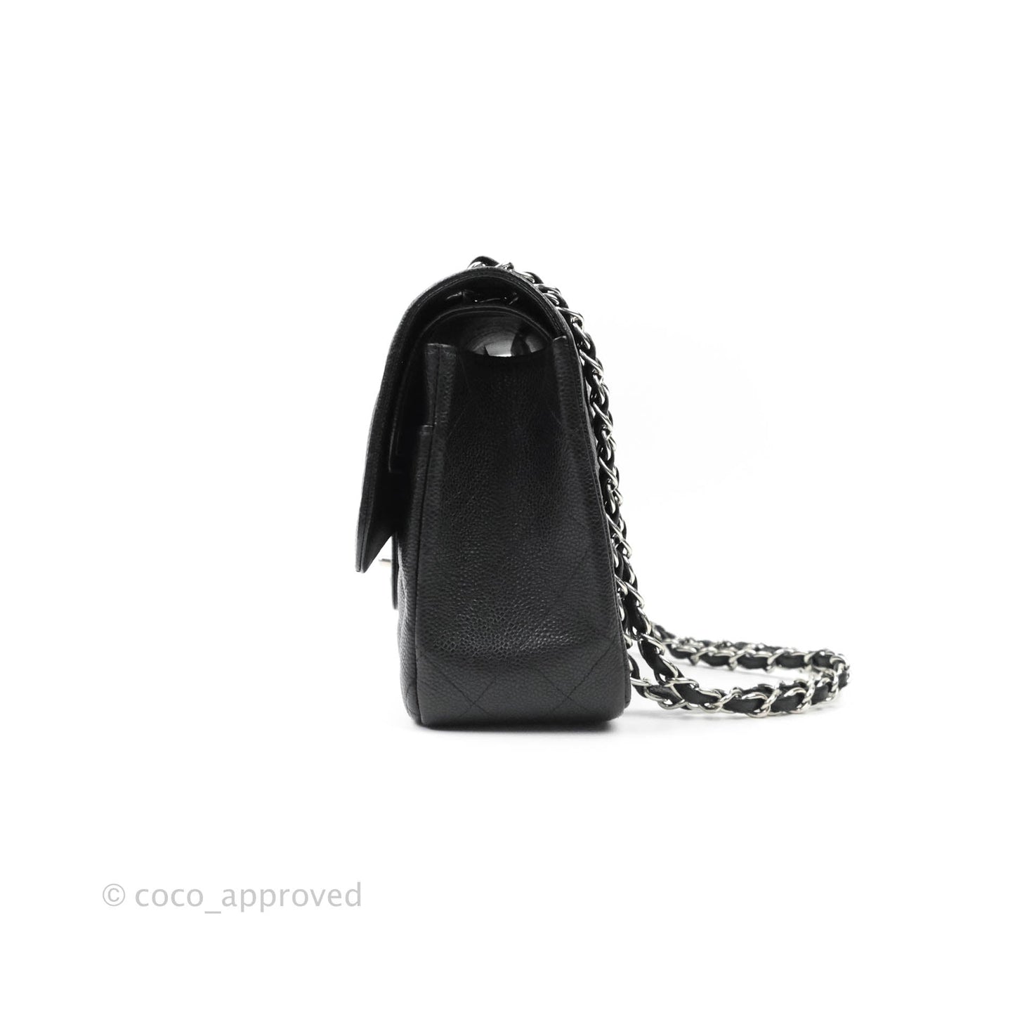Chanel Jumbo Double Flap Black Caviar Silver Hardware⁣⁣