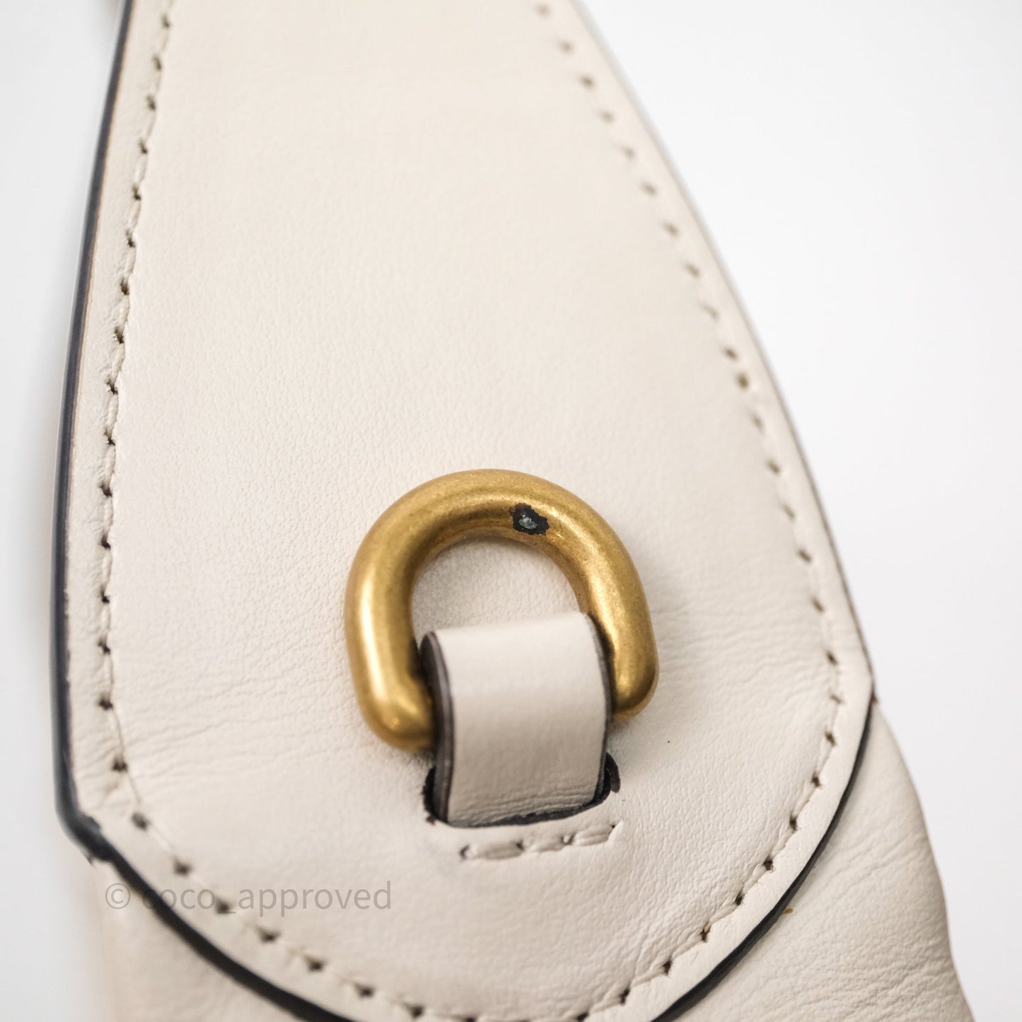 Gucci GG Marmont Half Moon-shaped Hobo Bag White