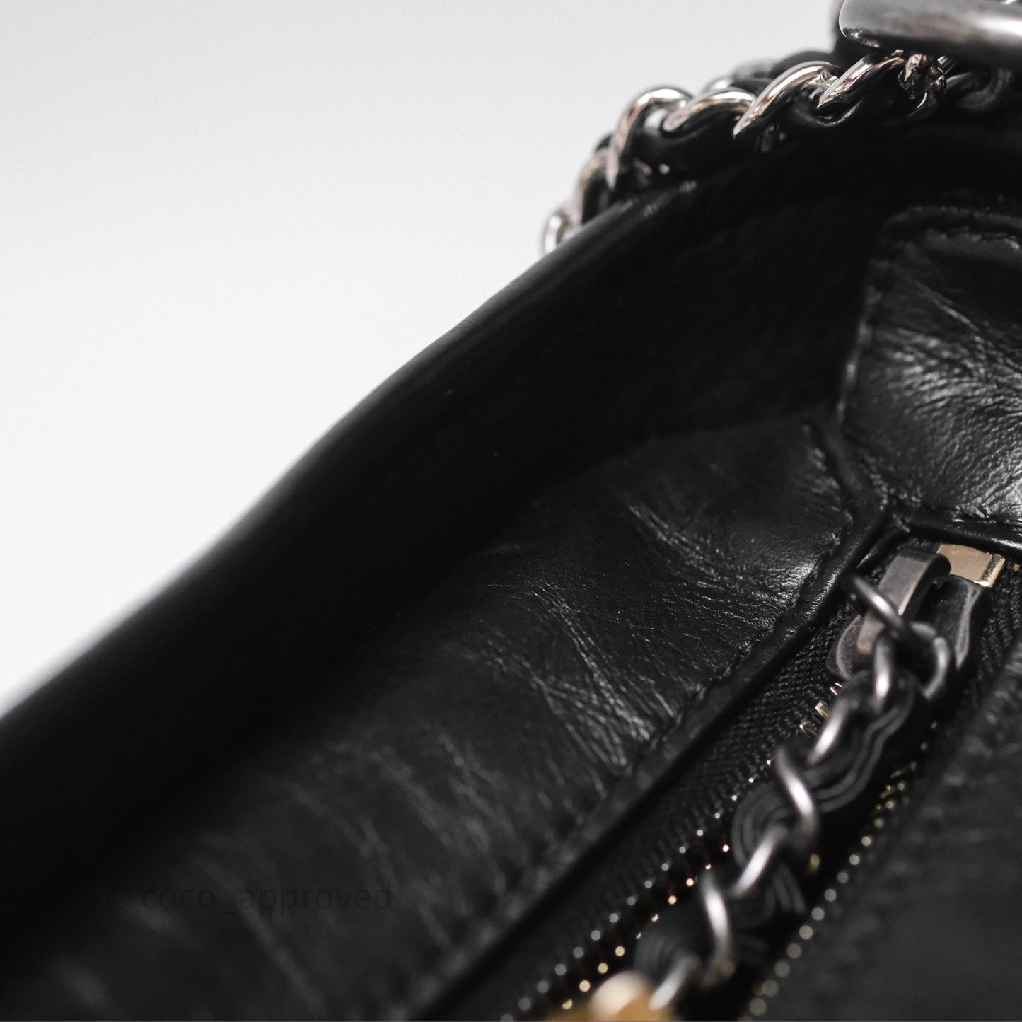 Chanel Small Gabrielle Hobo Quilted Black Aged Calfskin