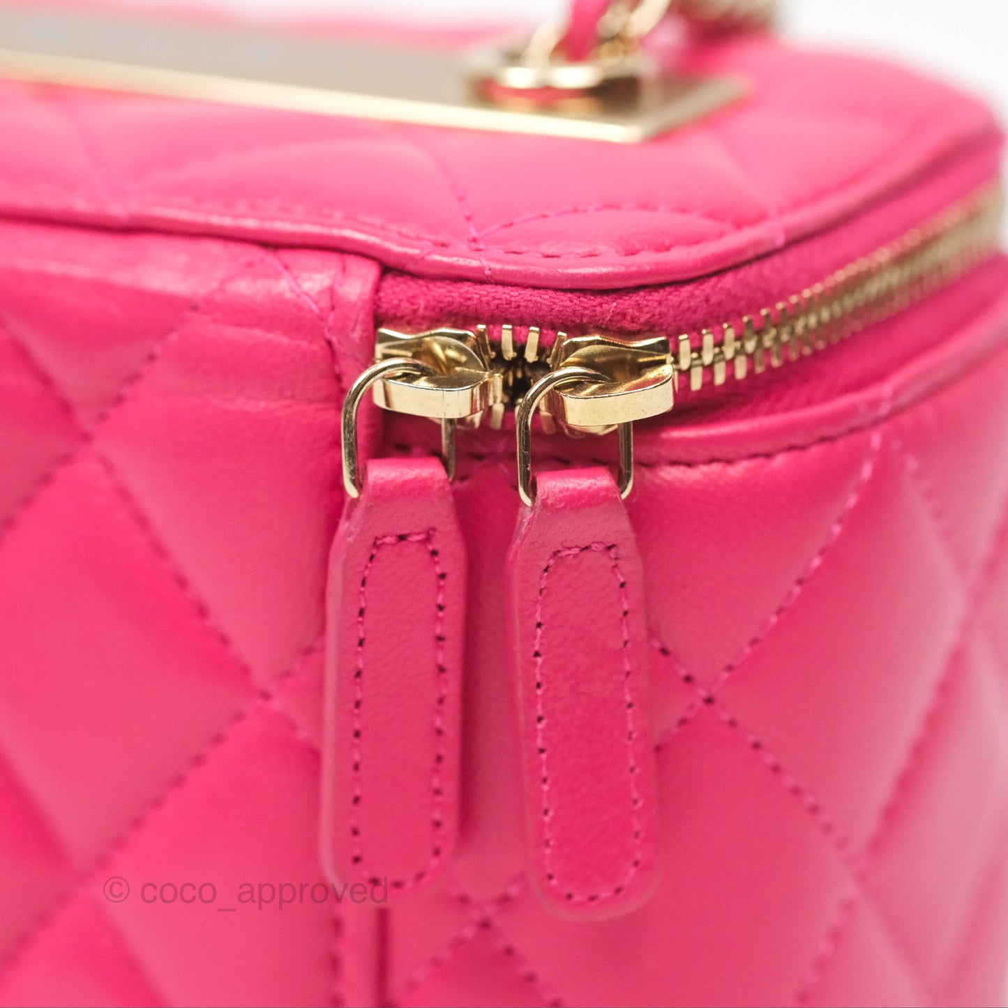 Chanel Trendy CC Vanity With Chain Dark Pink Lambskin Gold Hardware