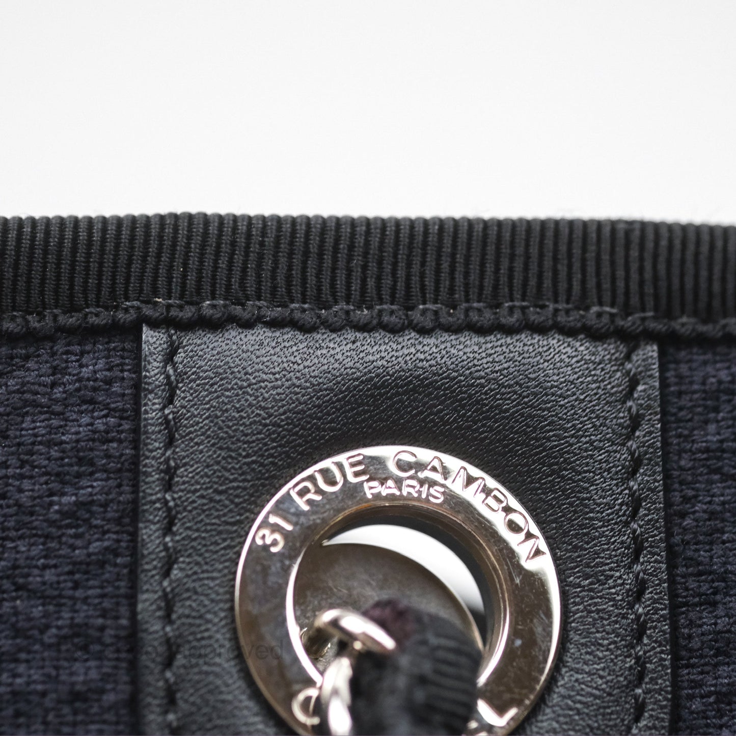 Chanel Medium Deauville Navy Canvas Silver Hardware