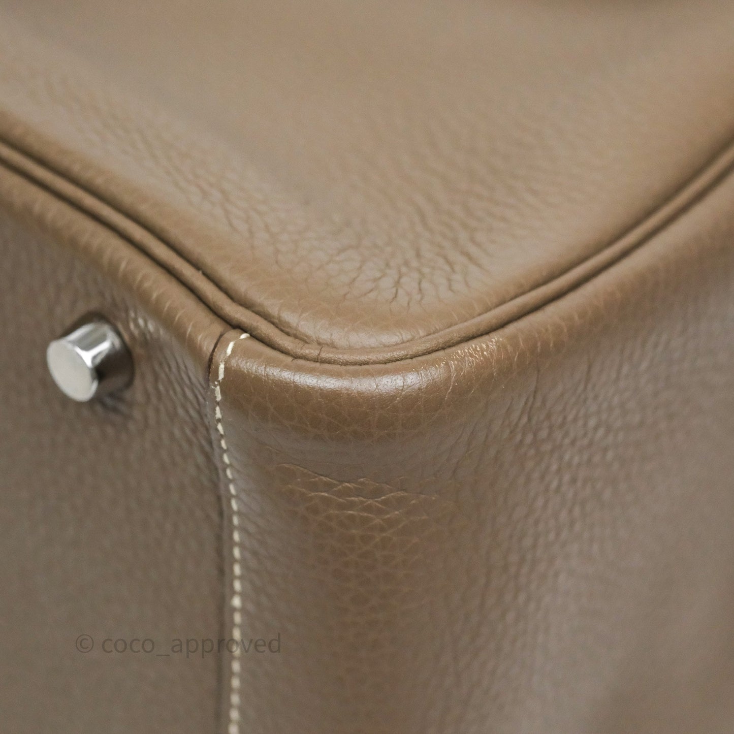 Hermès Lindy 30 Etoupe 18 Clemence Palladium Hardware