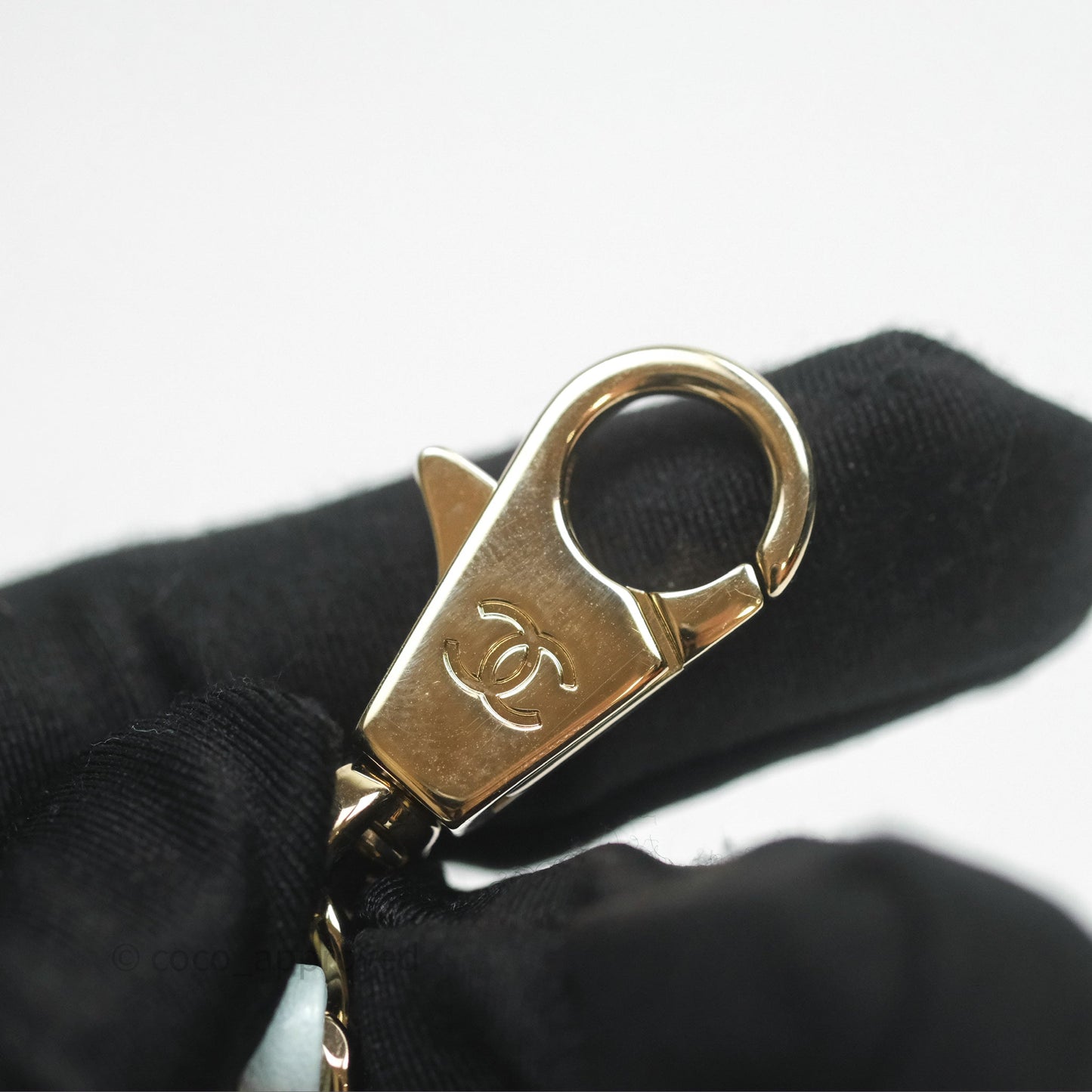 Chanel Small Coco Handle Quilted Light Blue Caviar Gold Hardware