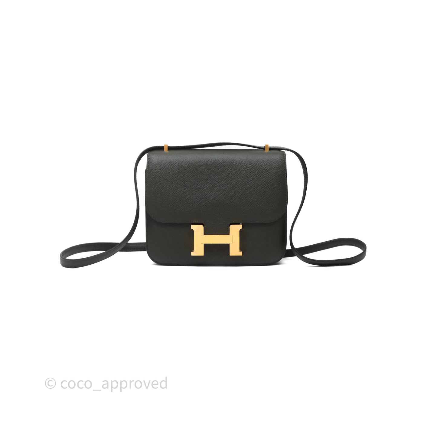 Hermès Constance Mini 18cm Vert de Gris C6 Epsom Gold Hardware