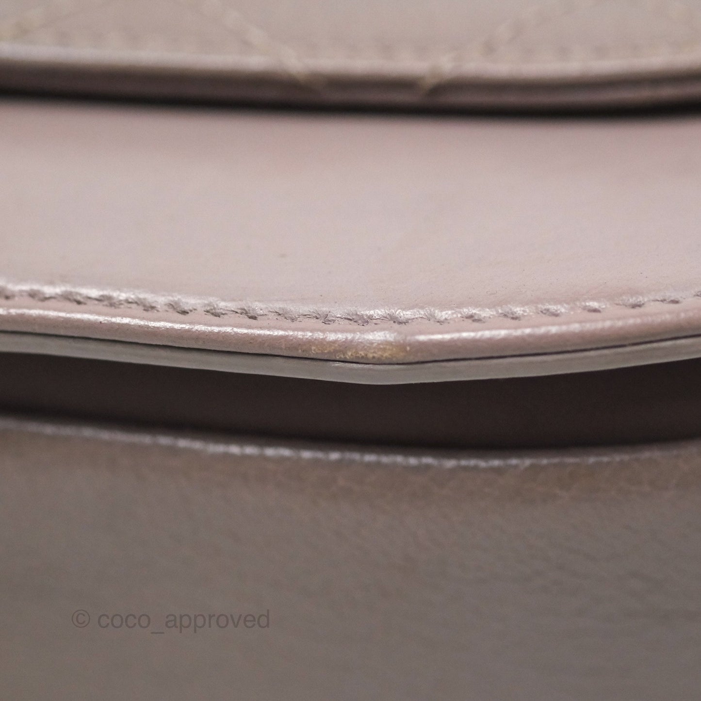 Chanel Coco Curve Flap Burnished Lilac Grey Calfskin Goatskin Antique Gold Hardware