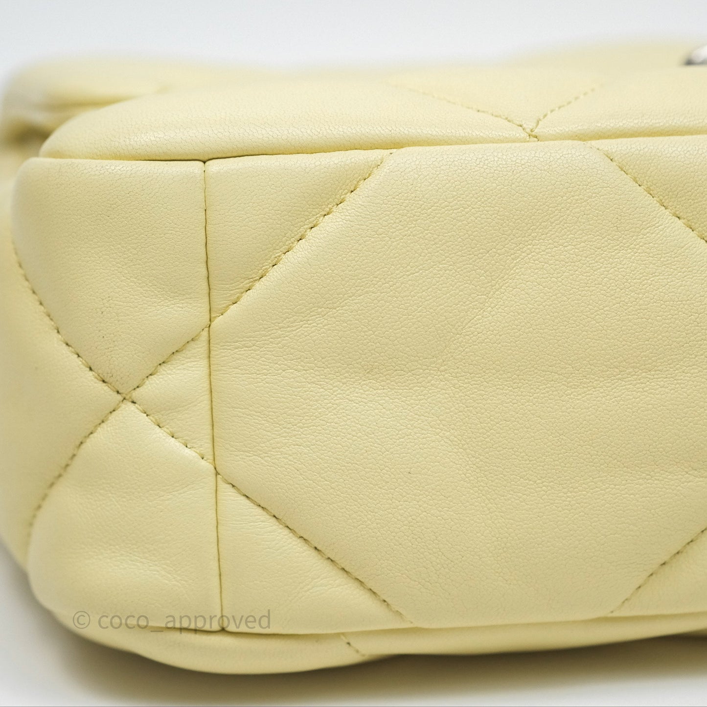 Chanel 19 Small Light Yellow Mixed Hardware