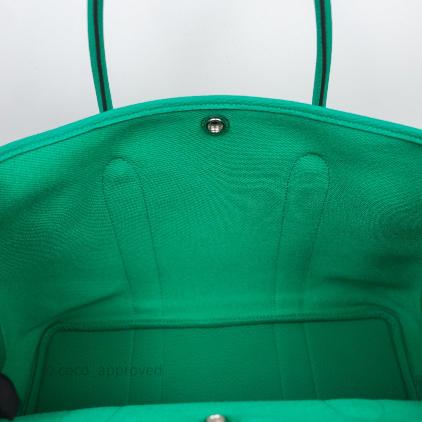 Hermès Garden Party 36 Canvas Ecru-Menthe / Menthe