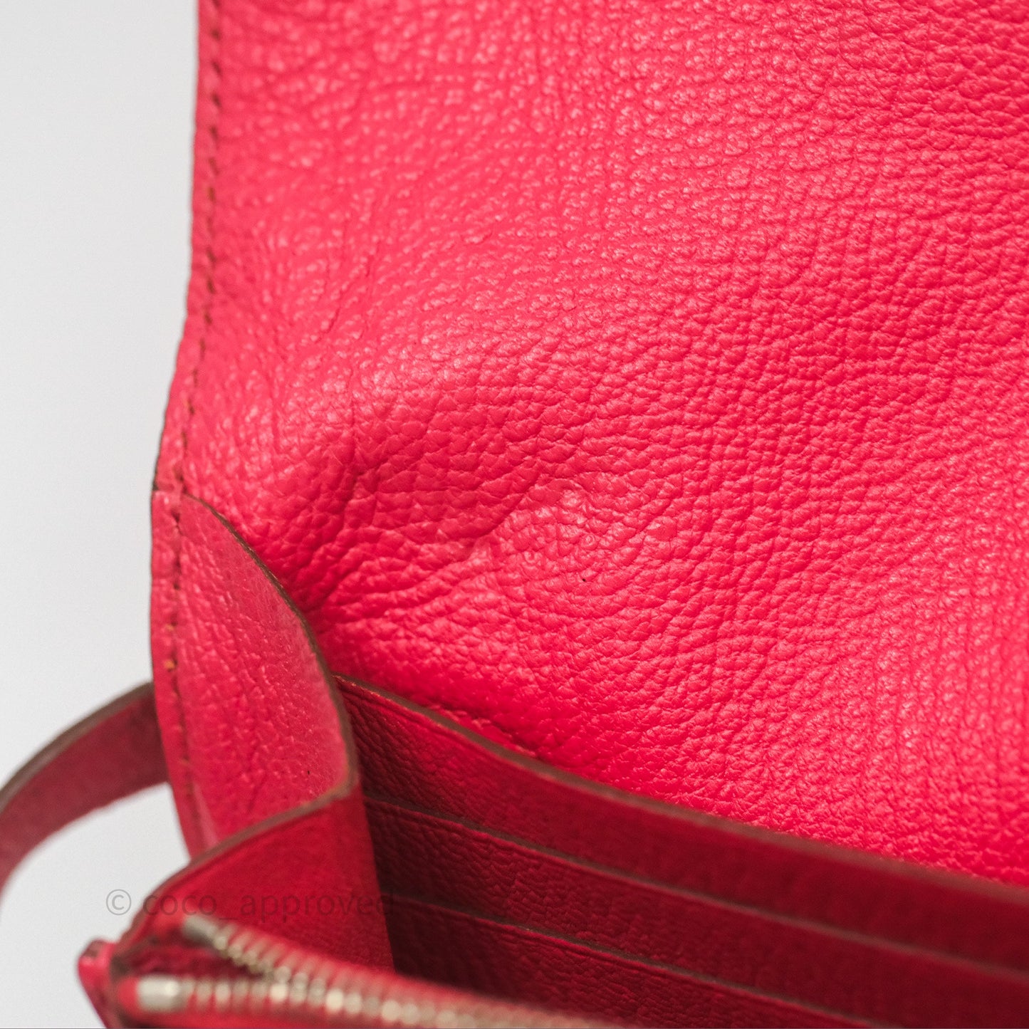 Hermès Kelly Wallet Pink Chevre Mysore Palladium Hardware