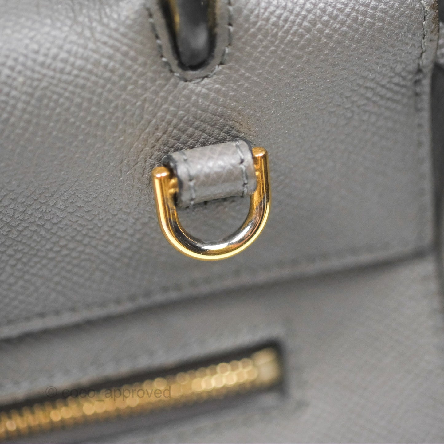 Celine Micro Belt Bag Grey Grained Calfskin Gold Hardware