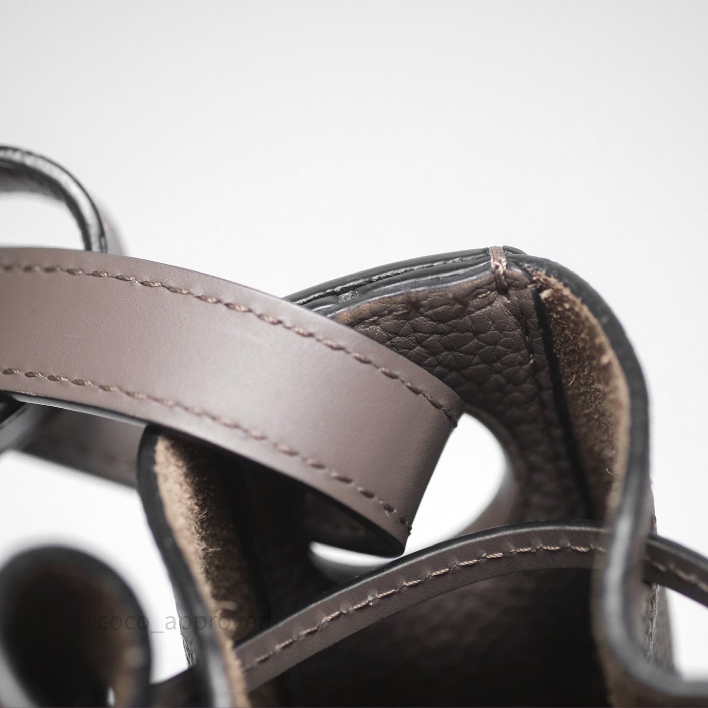 Loewe Small Balloon Bucket Bag Taupe Grained Calfskin