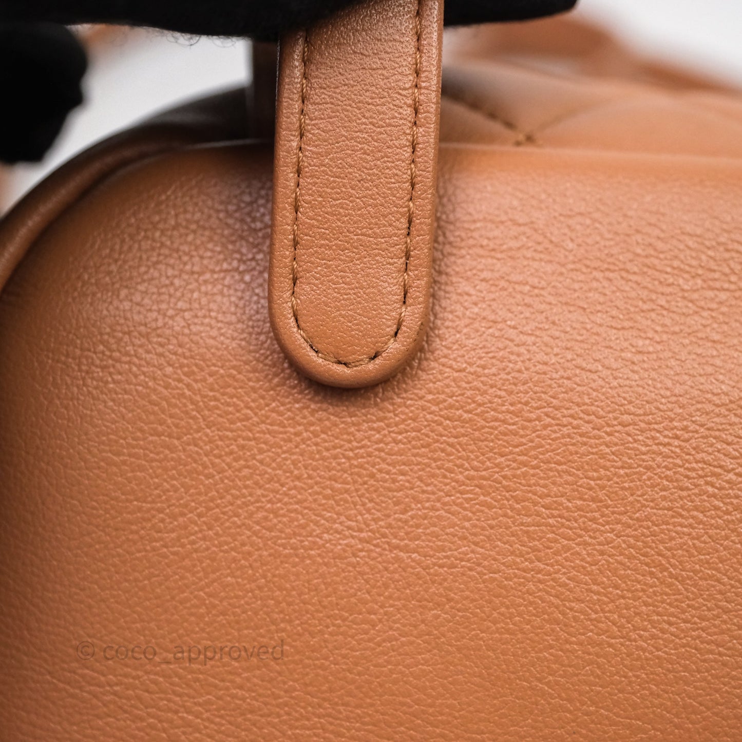 Chanel Small Duma Drawstring Backpack Camel Calfskin