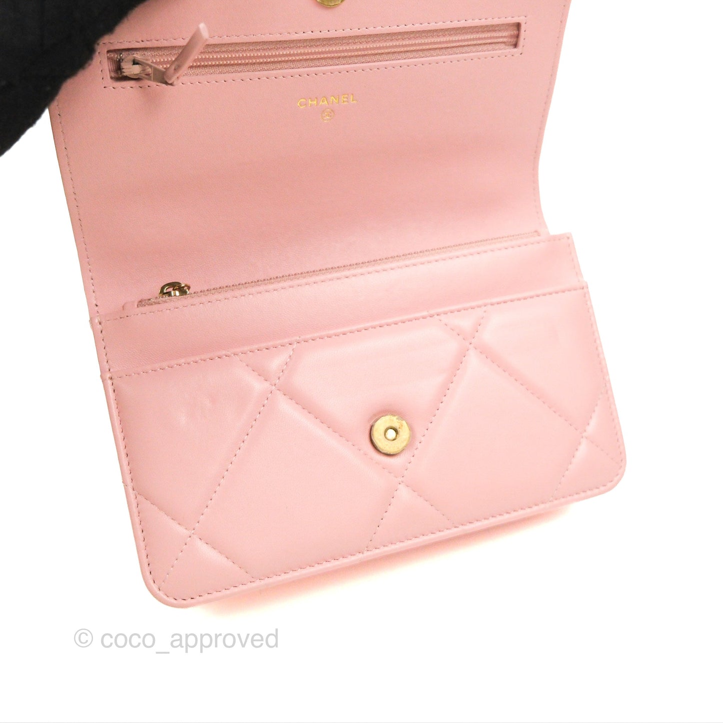 Chanel 19 Wallet on Chain WOC Light Pink Mixed Hardware