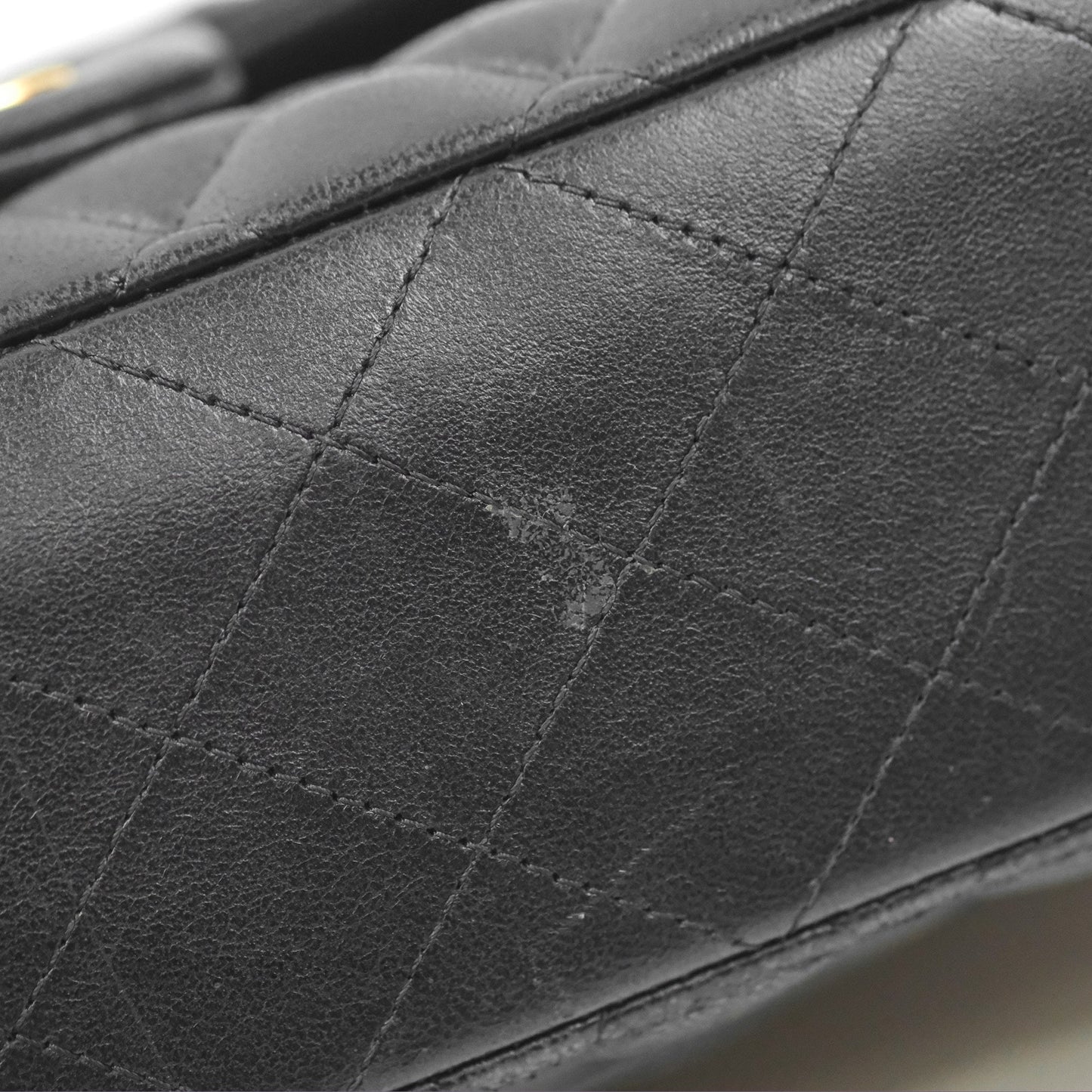 Chanel Classic M/L Medium Flap Quilted Black Lambskin Gold Hardware