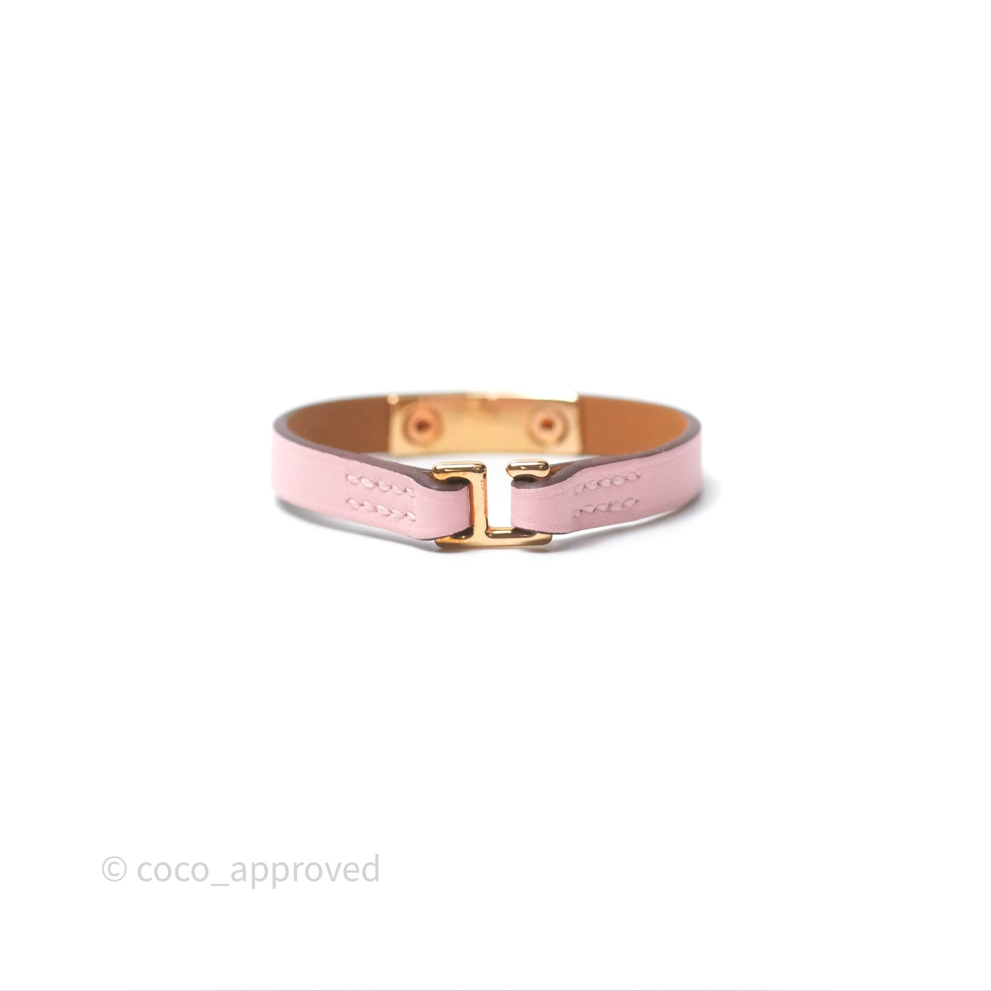 Hermès Rivale Mini Bracelet Rose Sakura 3Q Swift Rose Gold Hardware