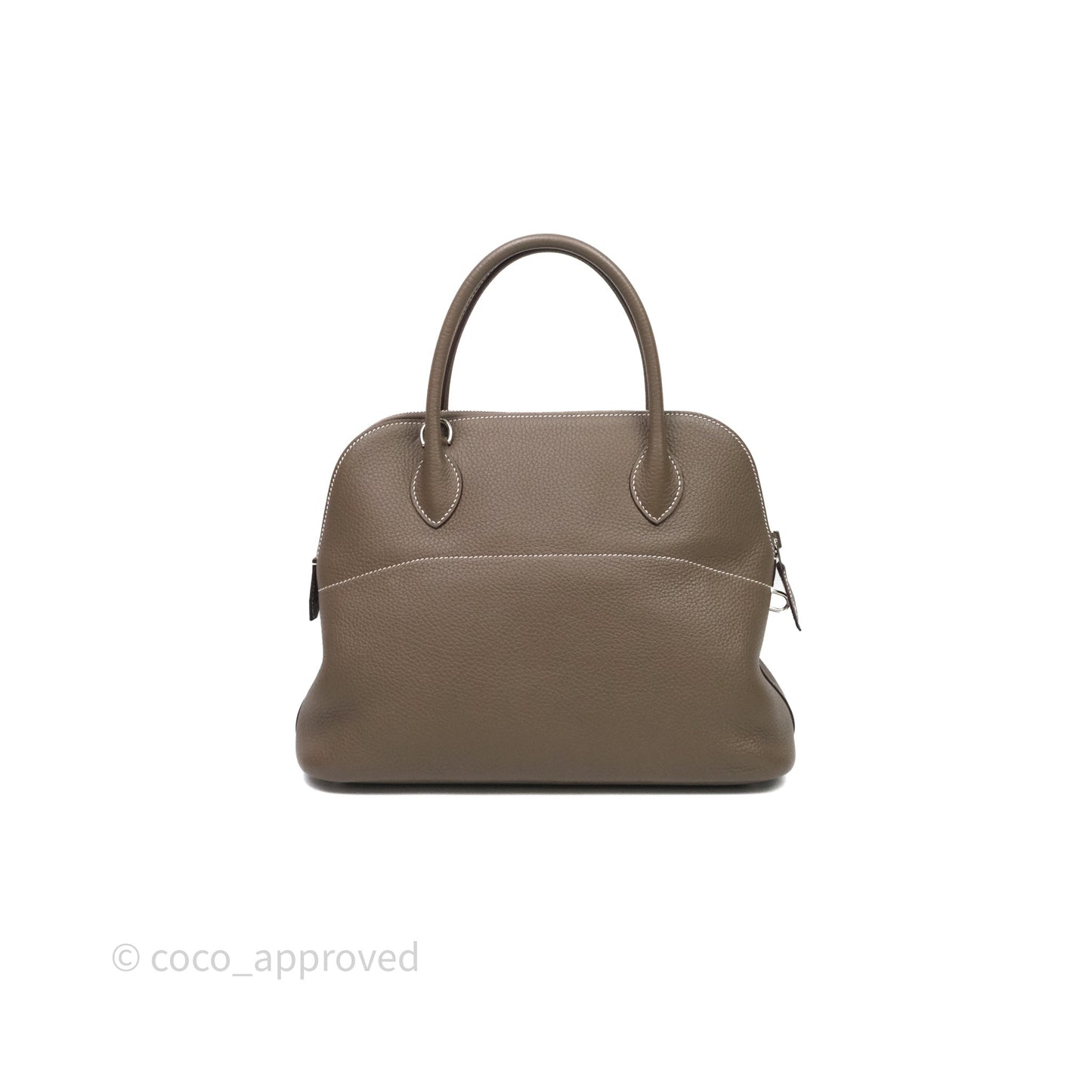 Hermès Bolide 31 Etoupe Evercolor Clemence Palladium Hardware