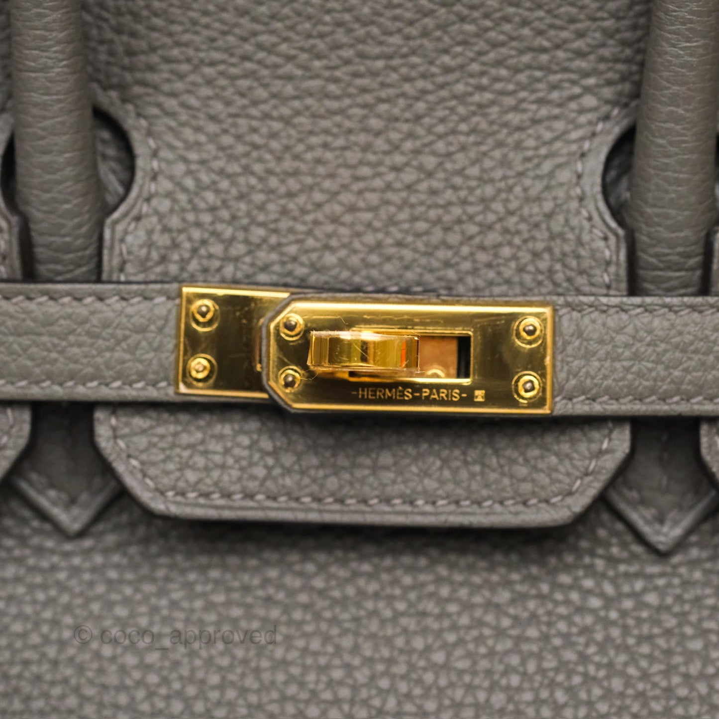 Hermès Birkin 25 Retourne Gris Meyer 0L Togo Gold Hardware