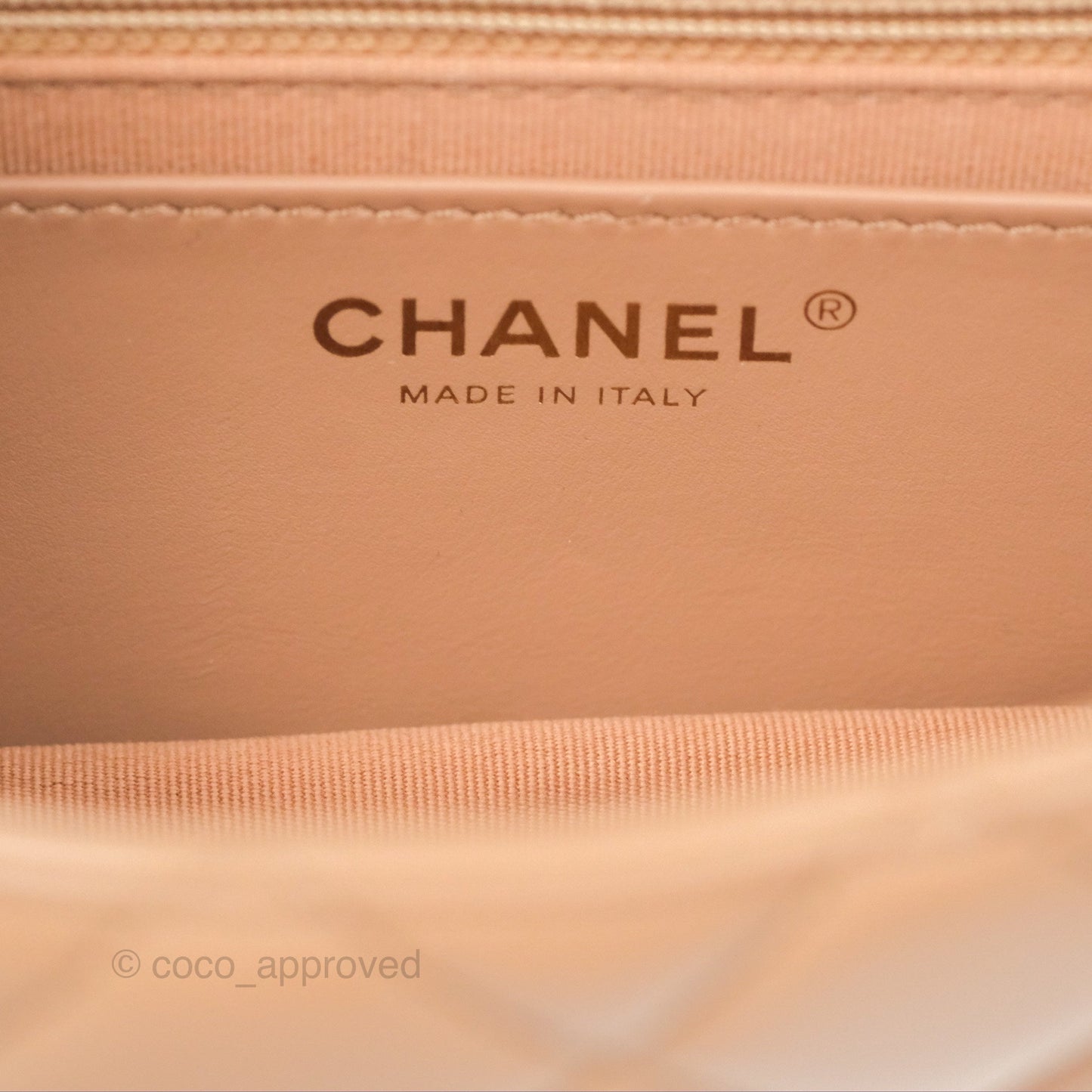 Chanel Small All Slide Adjustable Chain Flap Bag Beige Lambskin Aged Gold Hardware