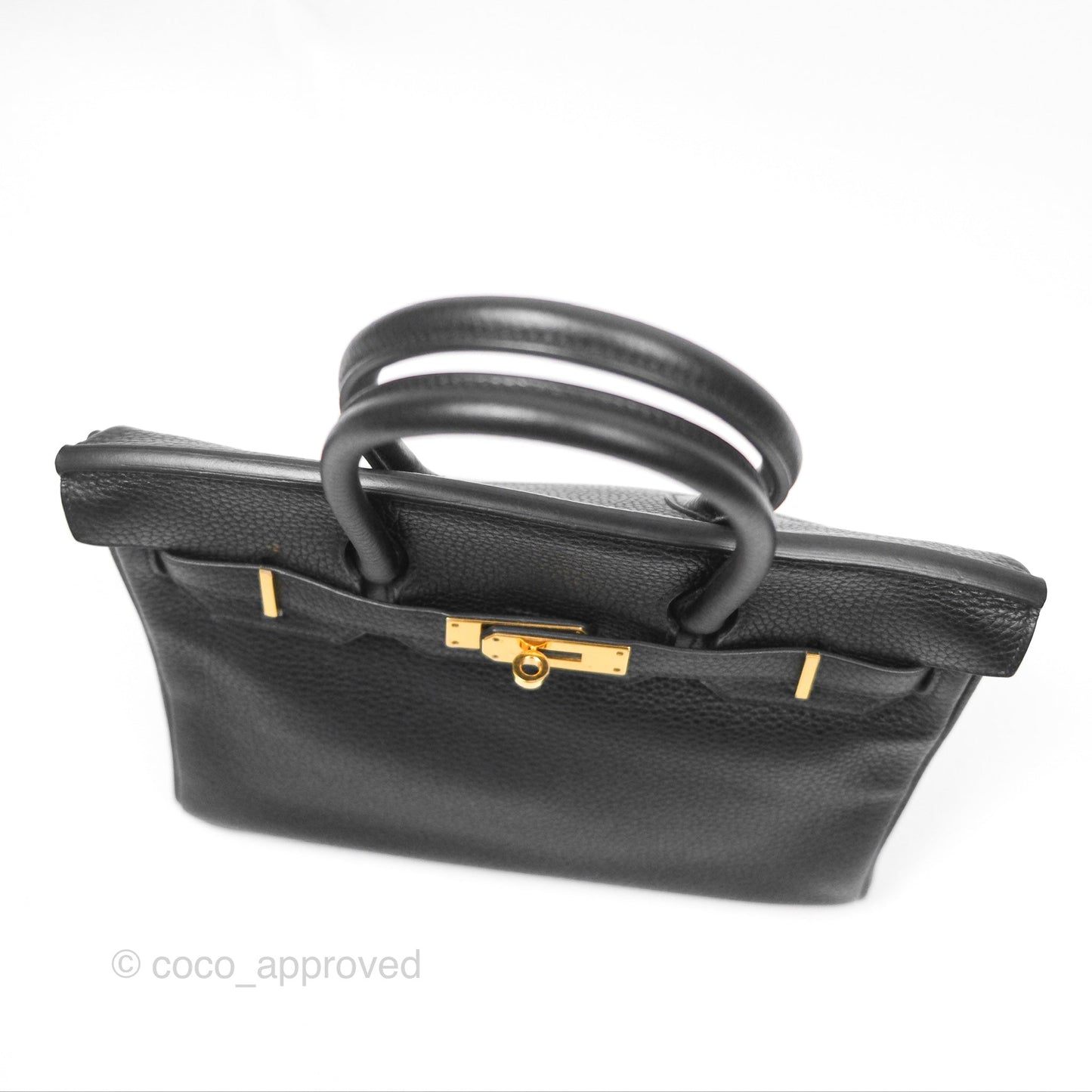 Hermès Birkin 30 Retourne Black Noir 89 Clemence Gold Hardware
