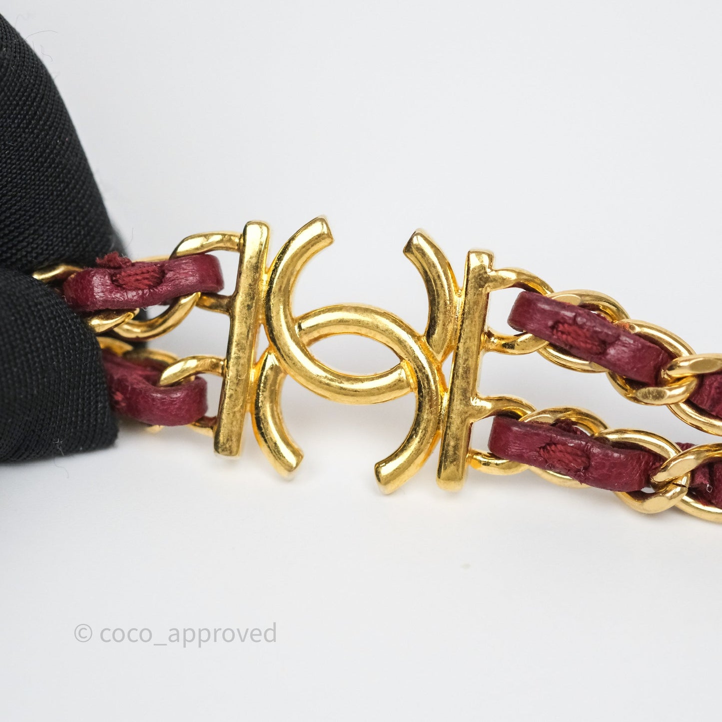 Chanel Mini WOC with CC Chain Burgundy Lambskin Gold Hardware 22K