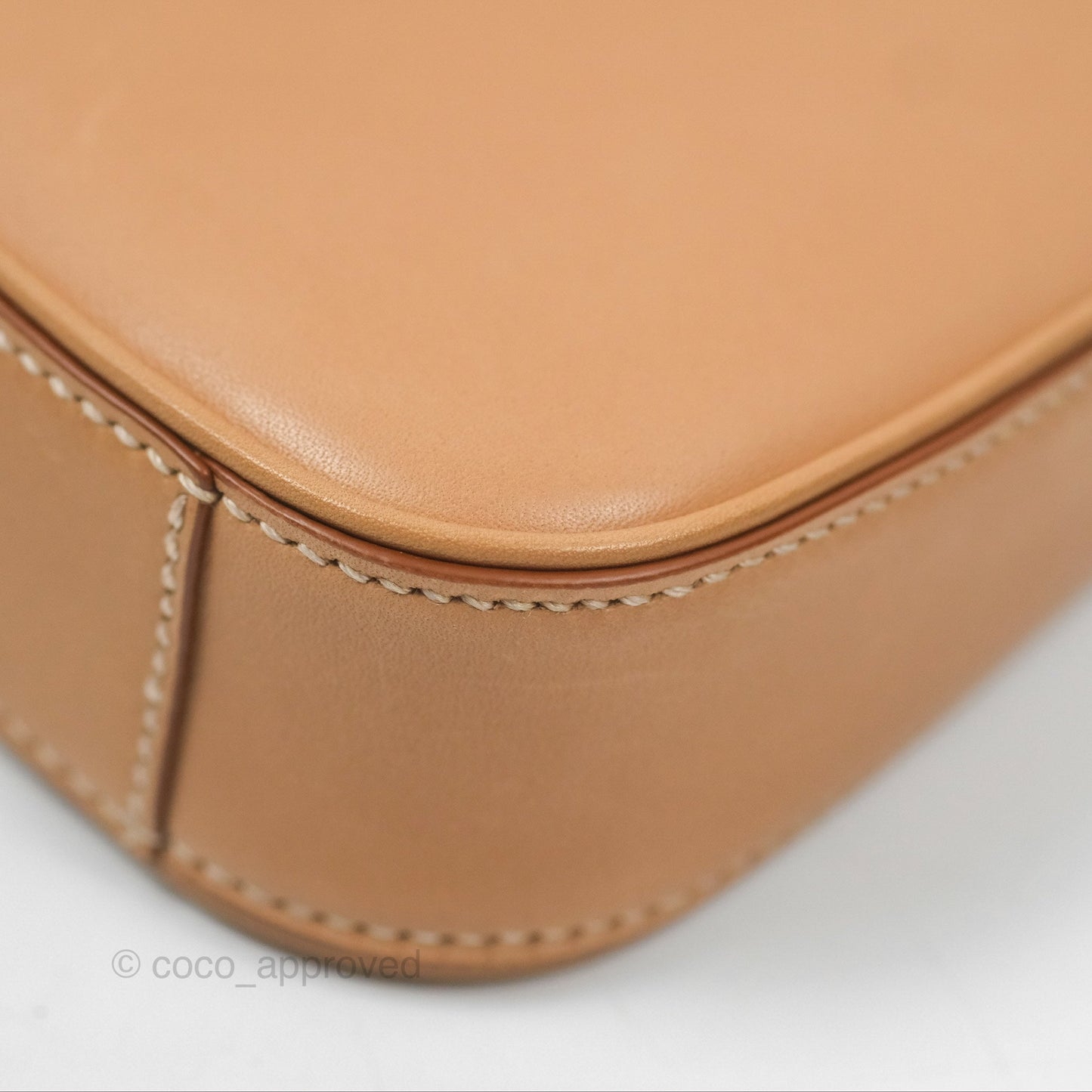 Saint Laurent Mini Le 5 À 7 Tan Calfskin Bronze Brass Hardware